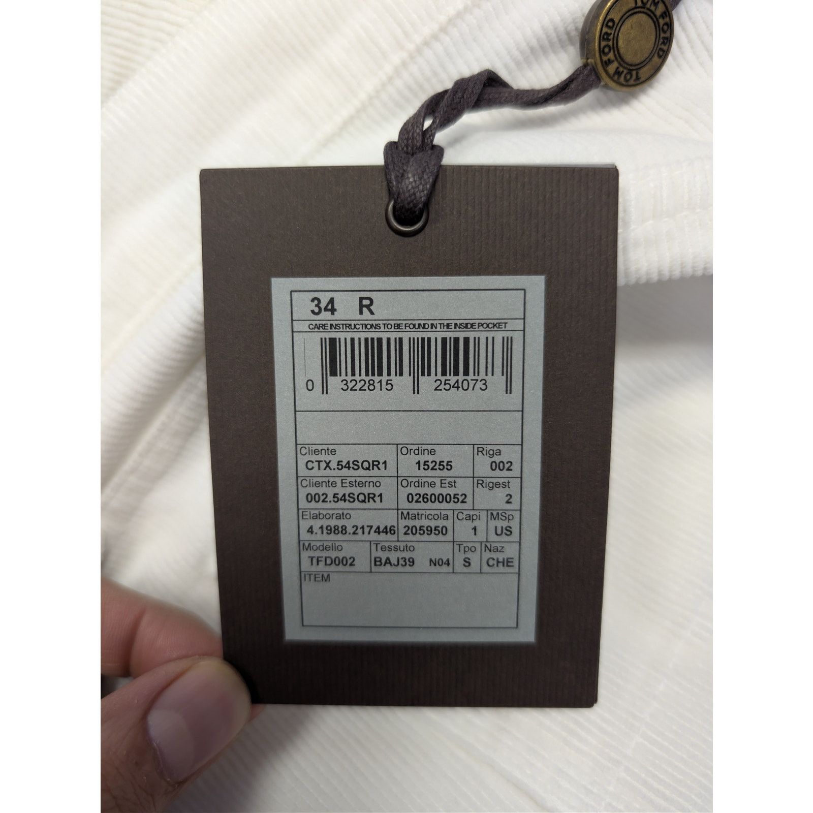 Tom Ford o1rshd1 Straight Fit Denim Jeans in White Size US 34 / EU 50 - 22 Thumbnail