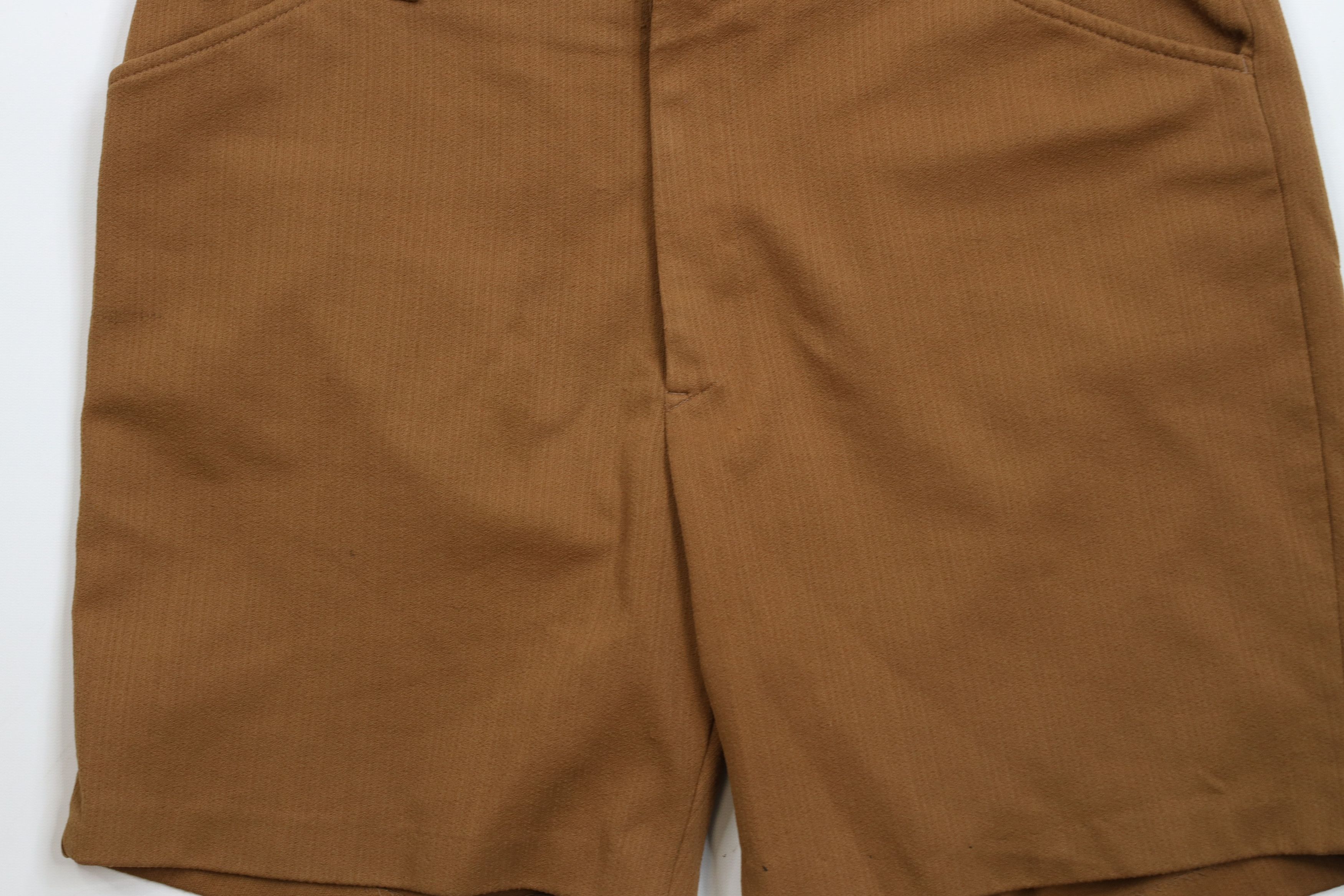 Vintage Vintage 70s Streetwear Knee Knit Chino Shorts Brown AS IS Size US 38 / EU 54 - 3 Thumbnail