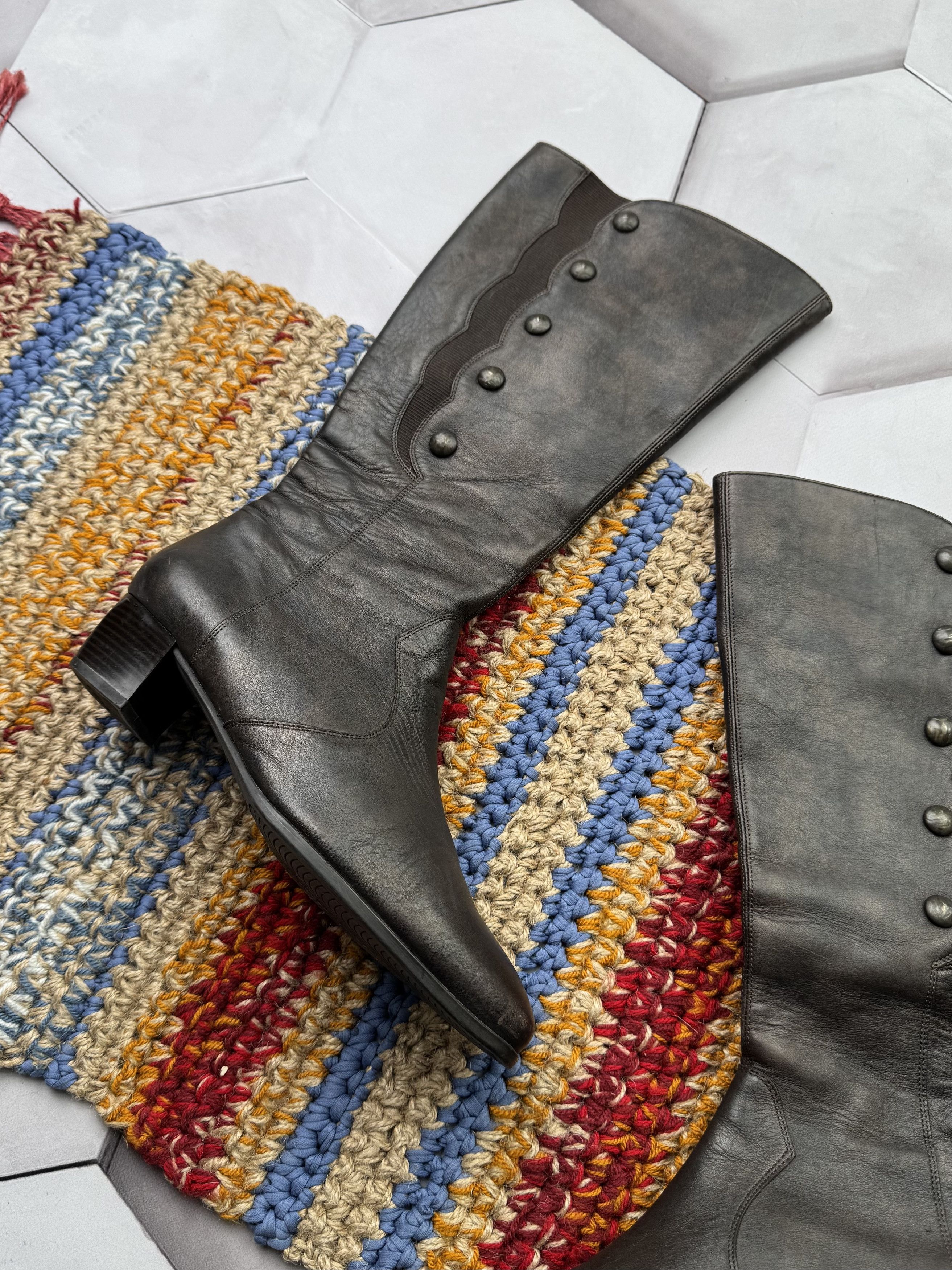 Japanese Brand Vintage Leather Boots Size US 7 / IT 37 - 2 Thumbnail