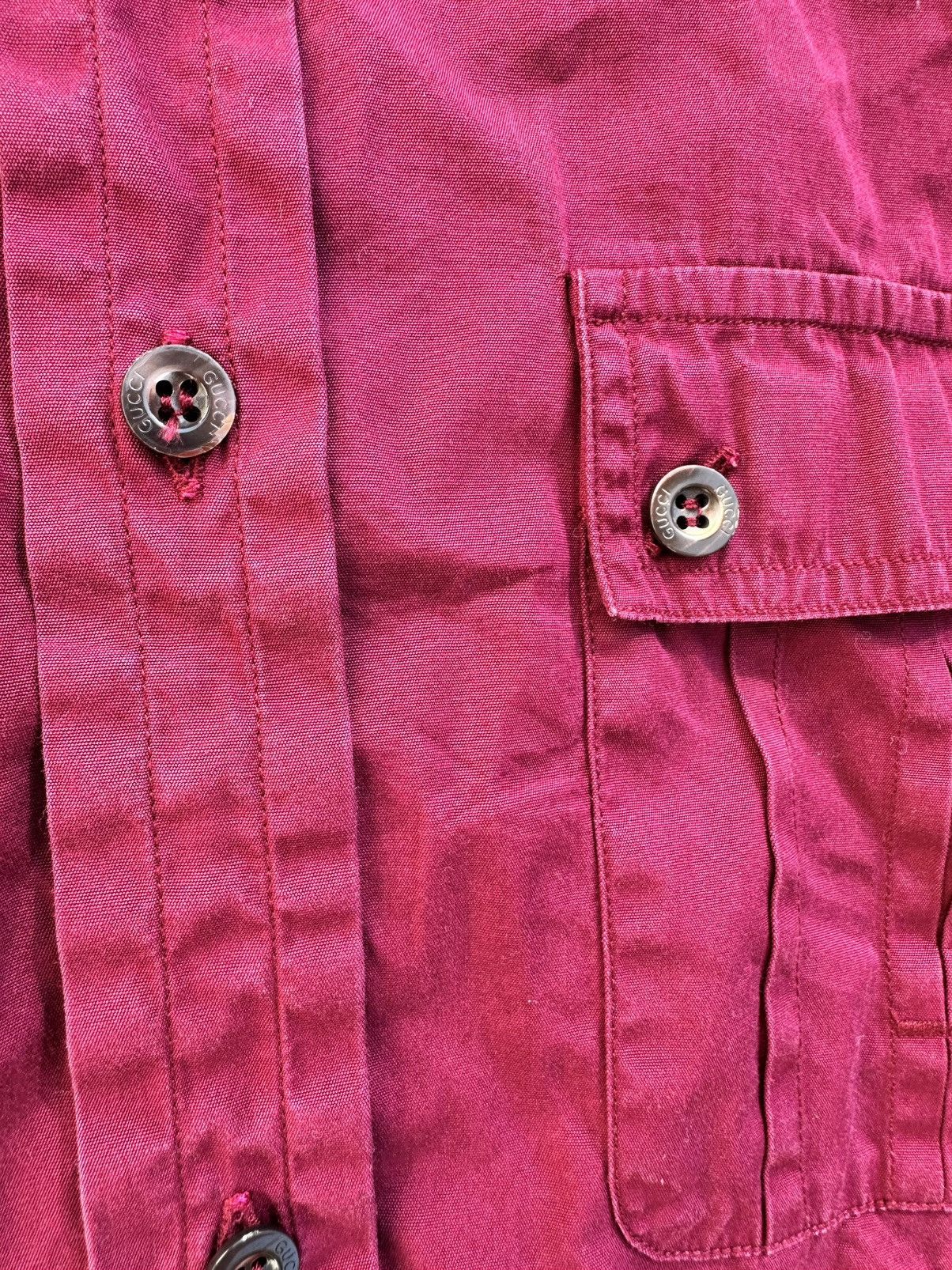 Gucci Gucci Red Shirt Button Up Luxury Designer Size US S / EU 44-46 / 1 - 6 Thumbnail