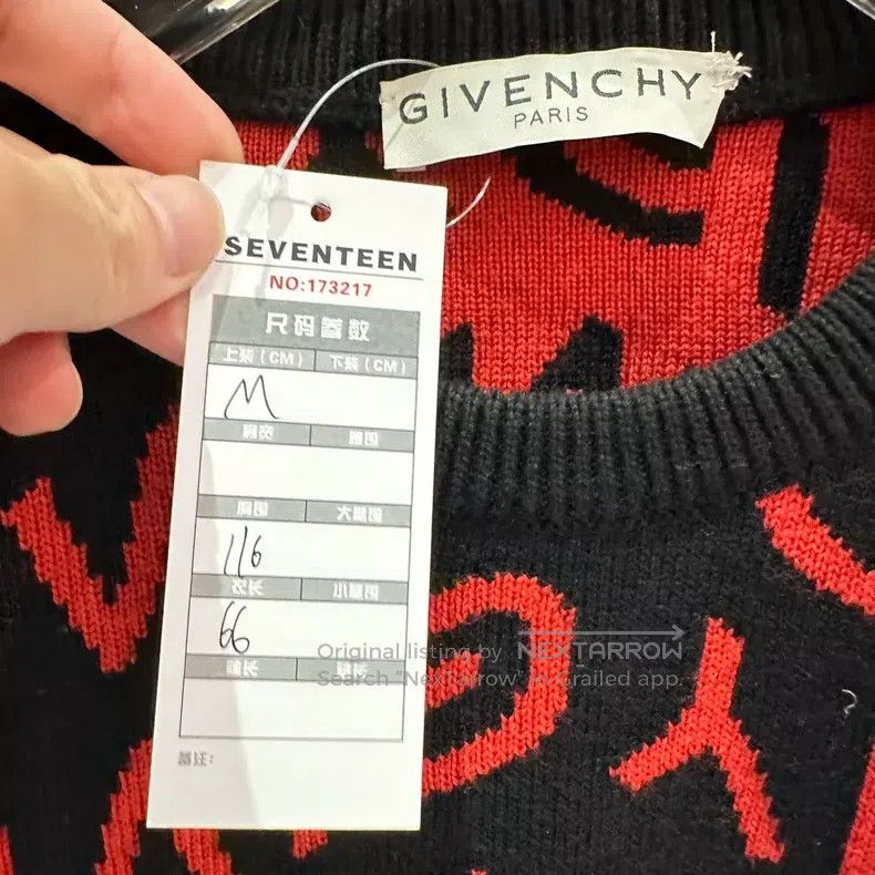 Givenchy Givenchy All-Over Printed Black and Red Logo Letter Sweate Size US M / EU 48-50 / 2 - 6 Thumbnail