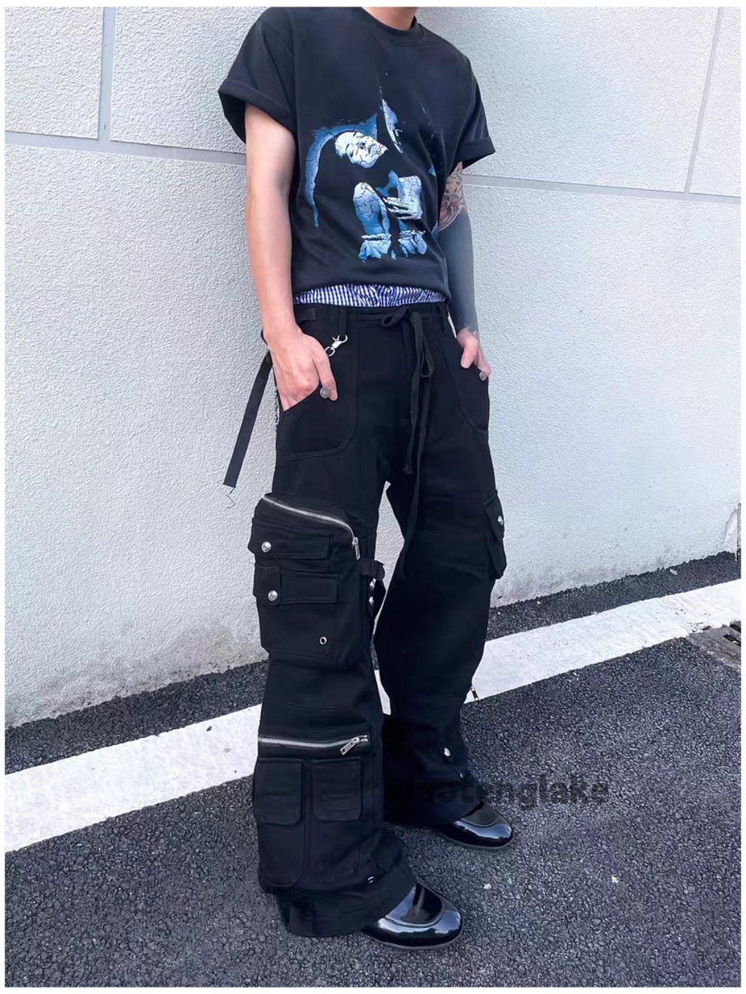 Designer Zipper utility loose baggy skate outdoor military pants Size US 30 / EU 46 - 5 Thumbnail