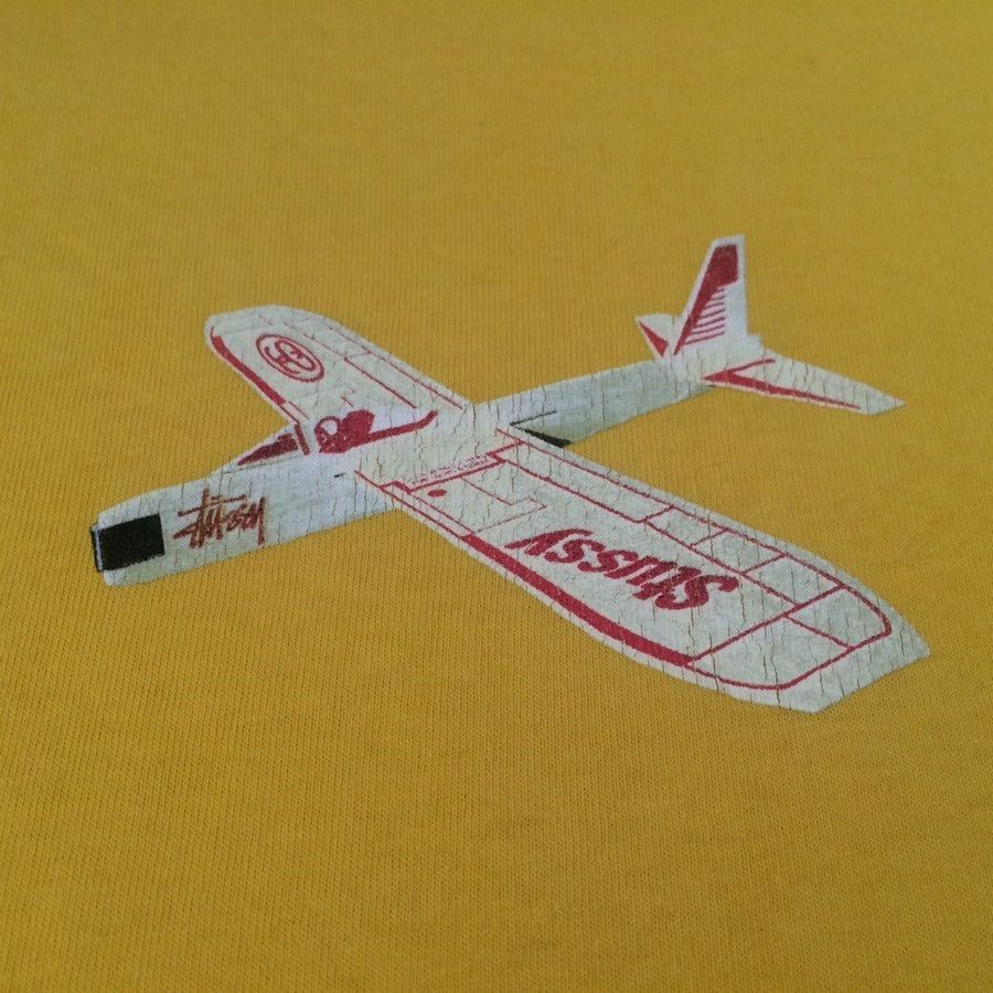 Stussy Vintage 90s Stüssy Glider Airplane Logo T-Shirt Size US L / EU 52-54 / 3 - 7 Thumbnail