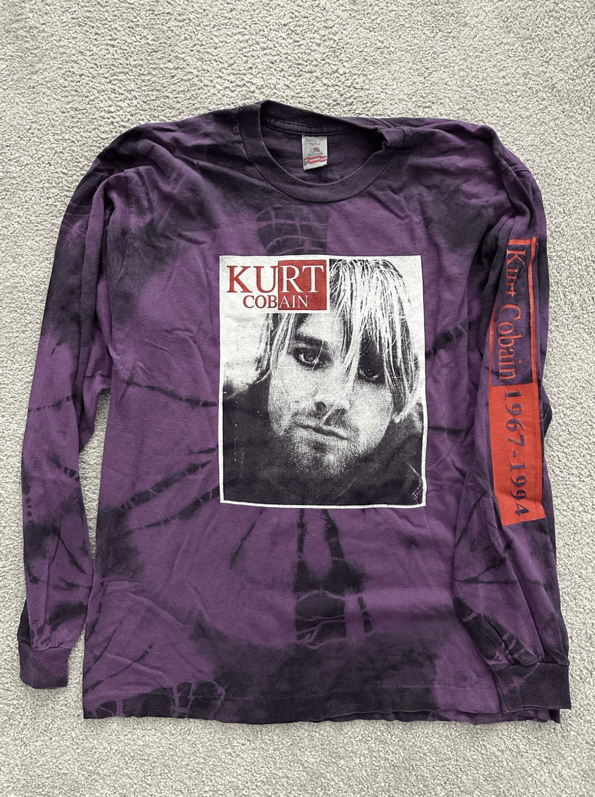 Band Tees × Nirvana Kurt Cobain Memorial Long sleeve 90s Nirvana Size US XL / EU 56 / 4 - 1 Thumbnail