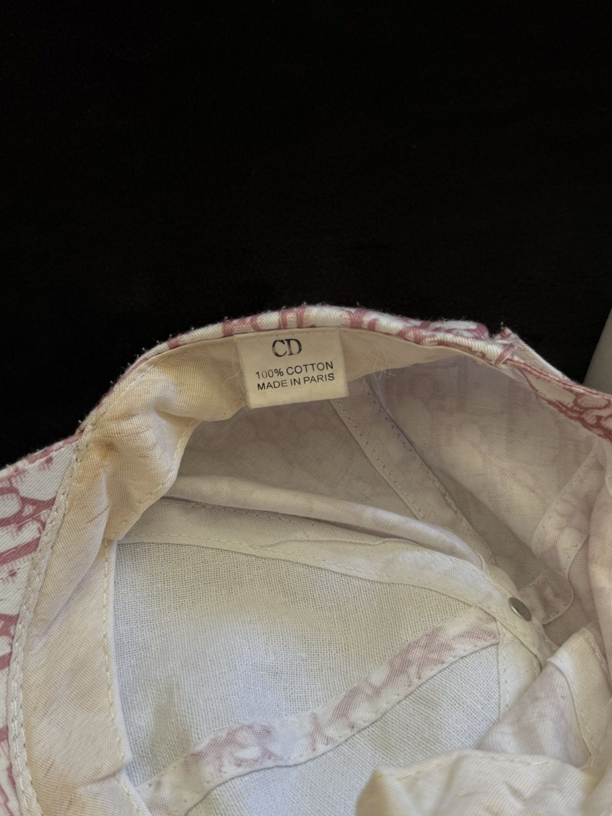 Dior Vintage Pink Dior monogram cap Size ONE SIZE - 3 Thumbnail