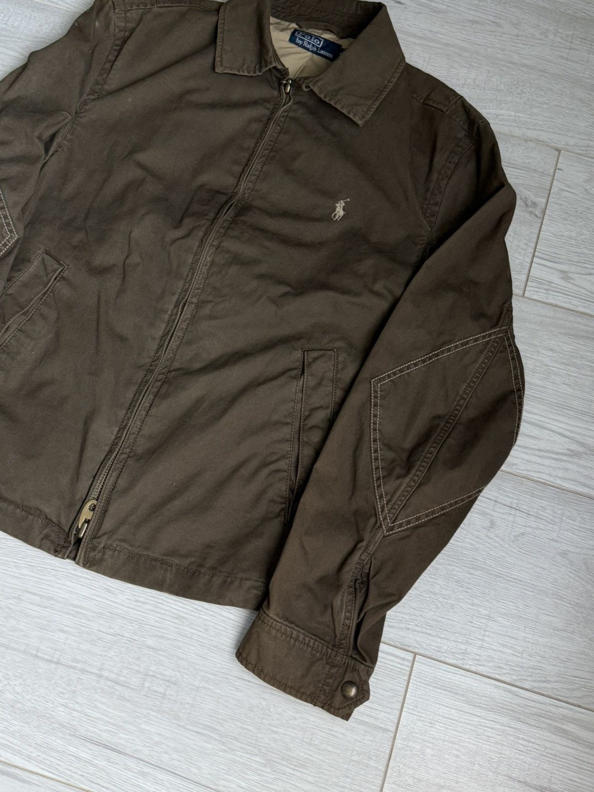 Polo Ralph Lauren × Vintage Polo Ralph Lauren Military Field Jacket Olive Vintage Workwe Size US M / EU 48-50 / 2 - 2 Thumbnail