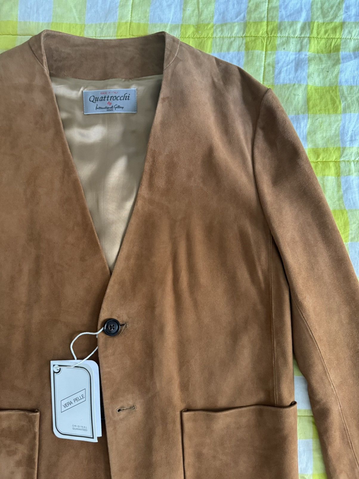 Beams Japan Beams Made in Italy Collarless Suede Jacket 42 XS NWT Size US XS / EU 42 / 0 - 13 Thumbnail