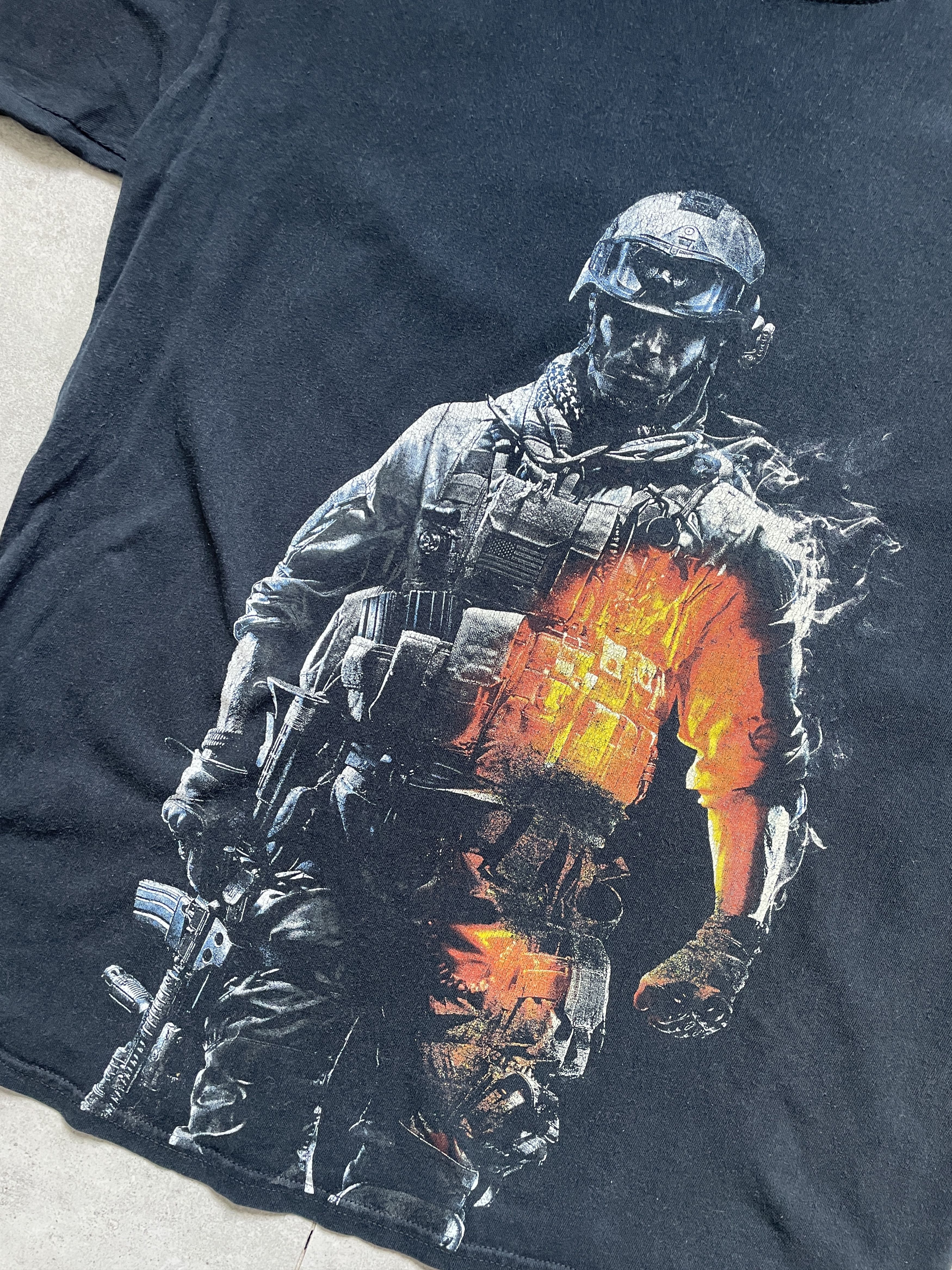 Optic Gaming × Playstation × Sony Y2K BATTLEFIELD 2 PROMO BLACK WASHED TEE Size US L / EU 52-54 / 3 - 2 Thumbnail