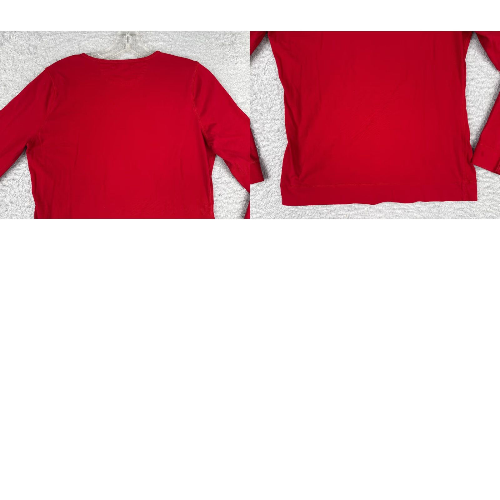 CO Lauren Jeans Co Shirt Women Small Red Long Sleeve Cotton V-Neck Size S / US 4 / IT 40 - 9 Thumbnail