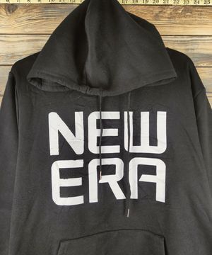 Vintage Vintage New Era Black Hoodie Sweatshirts Size US M / EU 48-50 / 2 - 2 Thumbnail