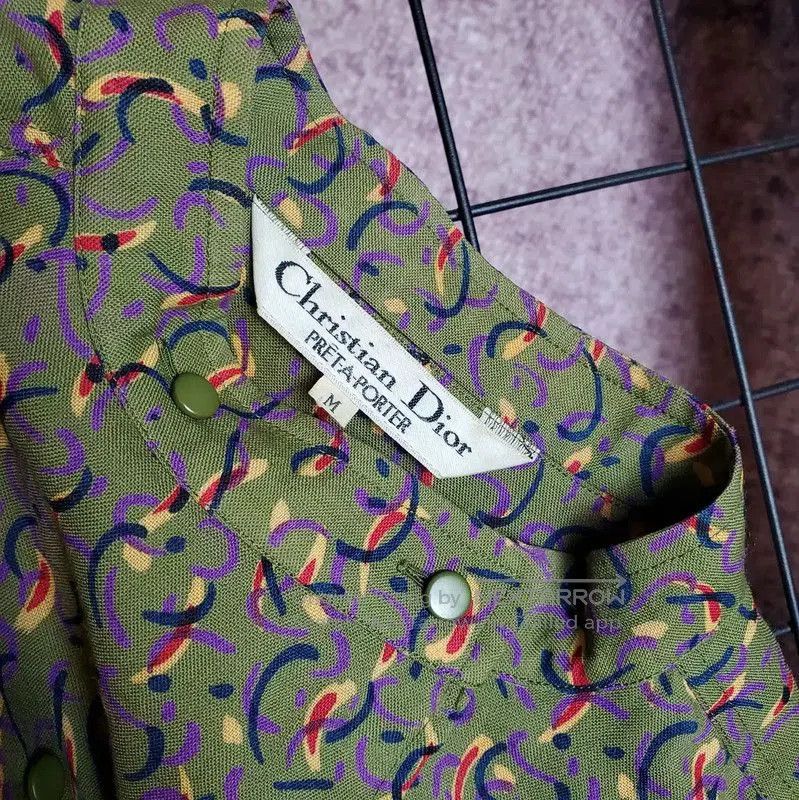 Dior Dior Green Wool Pattern Long Sleeve Shirt . Size M / US 6-8 / IT 42-44 - 8 Thumbnail