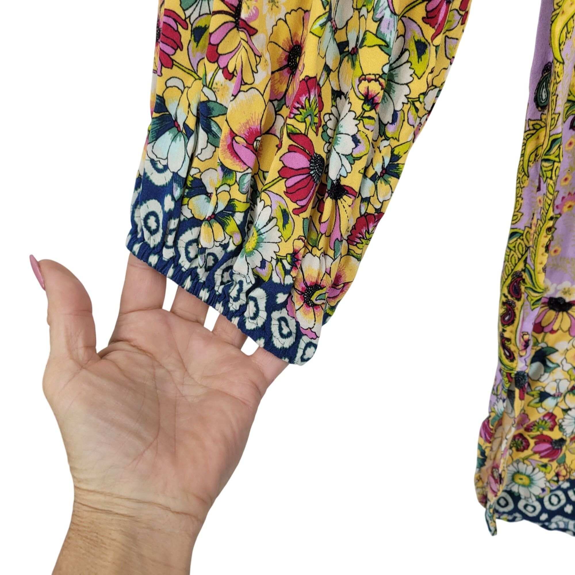 Anthropologie Anthropologie Fig & Flower Lavender Multicolor Boho Peasant Size L / US 10 / IT 46 - 8 Thumbnail