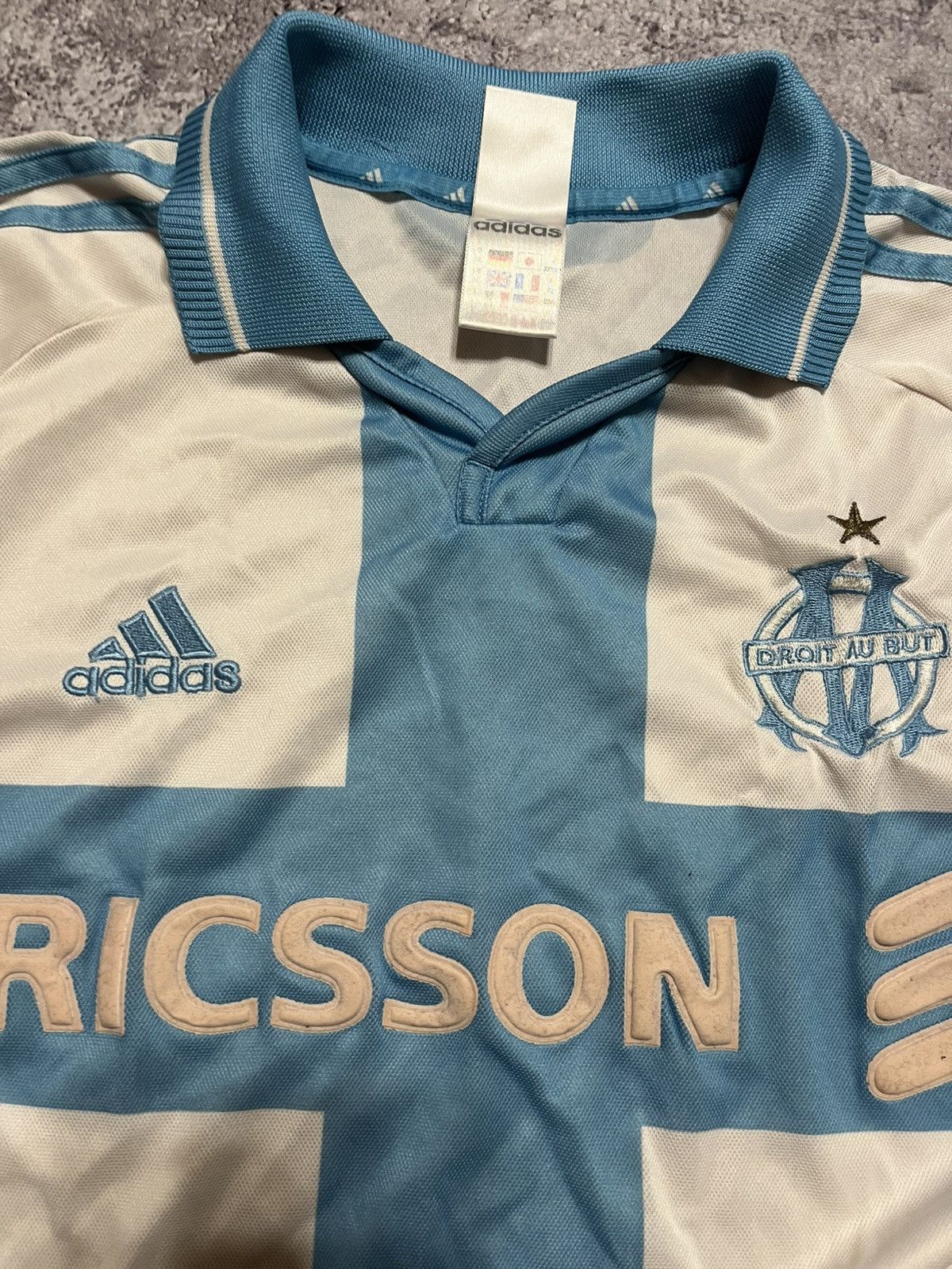 Adidas Adidas Olympique de Marseille 2000/2001 soccer jersey Size US XL / EU 56 / 4 - 5 Thumbnail