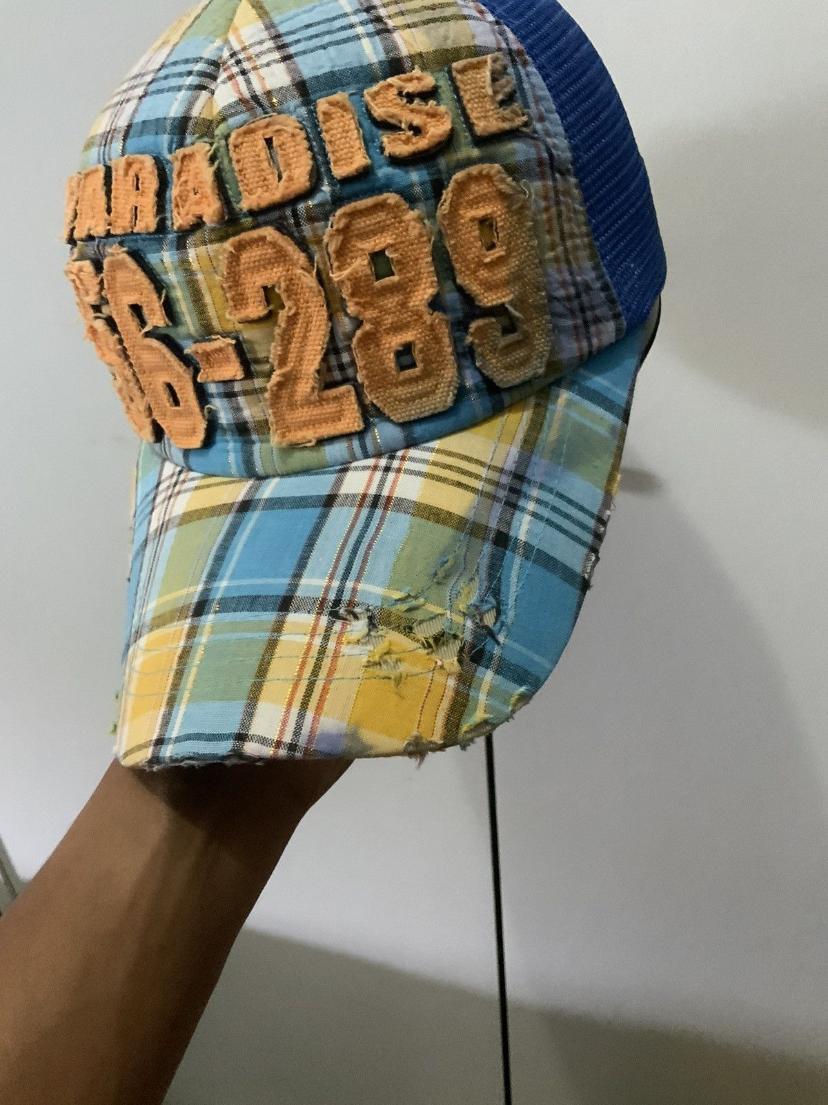 Japanese Brand Paradise 56-289 Distressed Trucker Hat Cap Size ONE SIZE - 7 Thumbnail