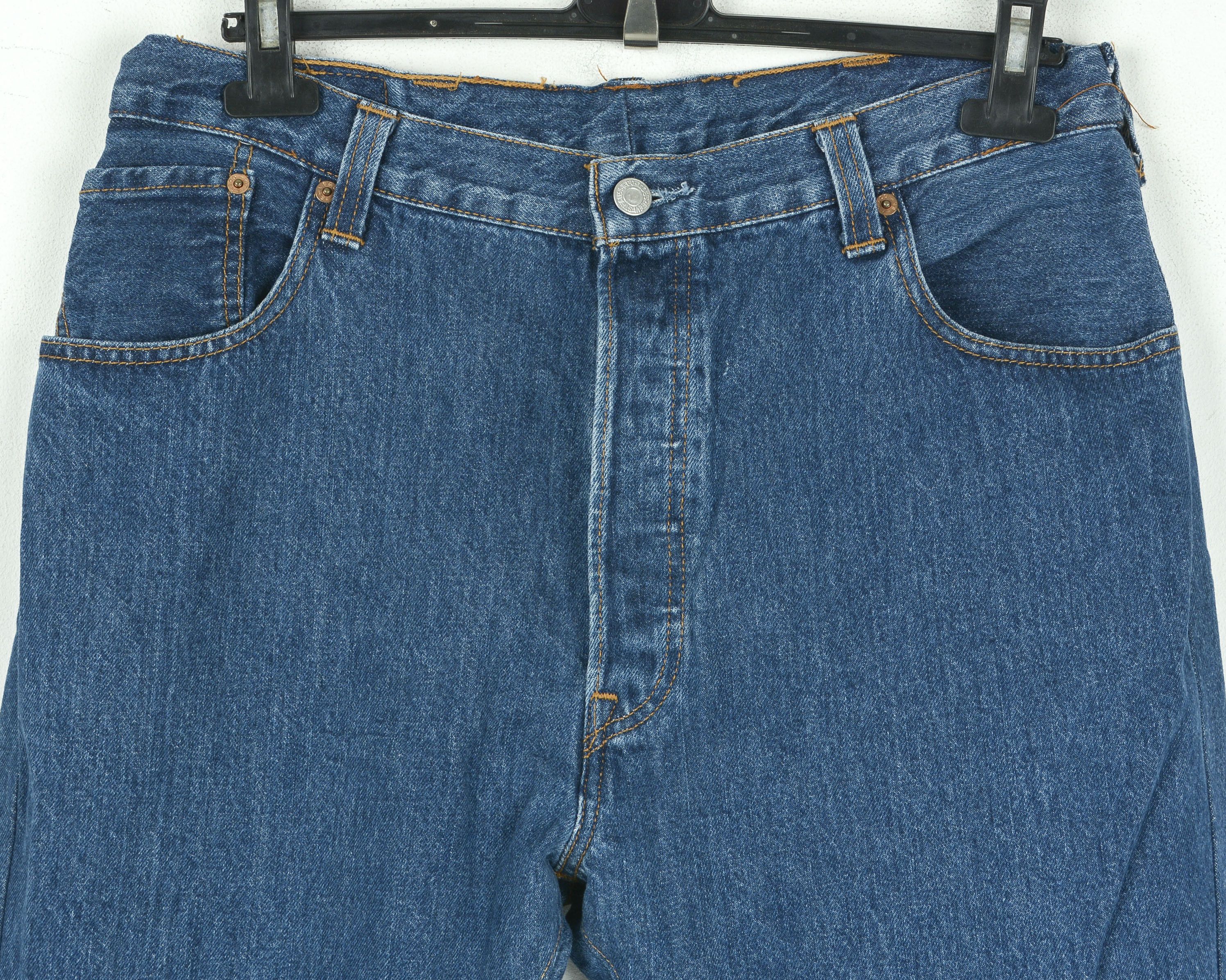 Levi's 501 Mens W34 L34 Regular Straight Jeans Denim Pants Trousers Size US 34 / EU 50 - 7 Thumbnail