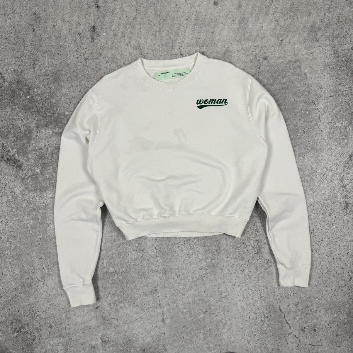 Off-White Off-White Floral Motif Crewneck Sweatshirt Size XS / US 0-2 / IT 36-38 - 3 Thumbnail