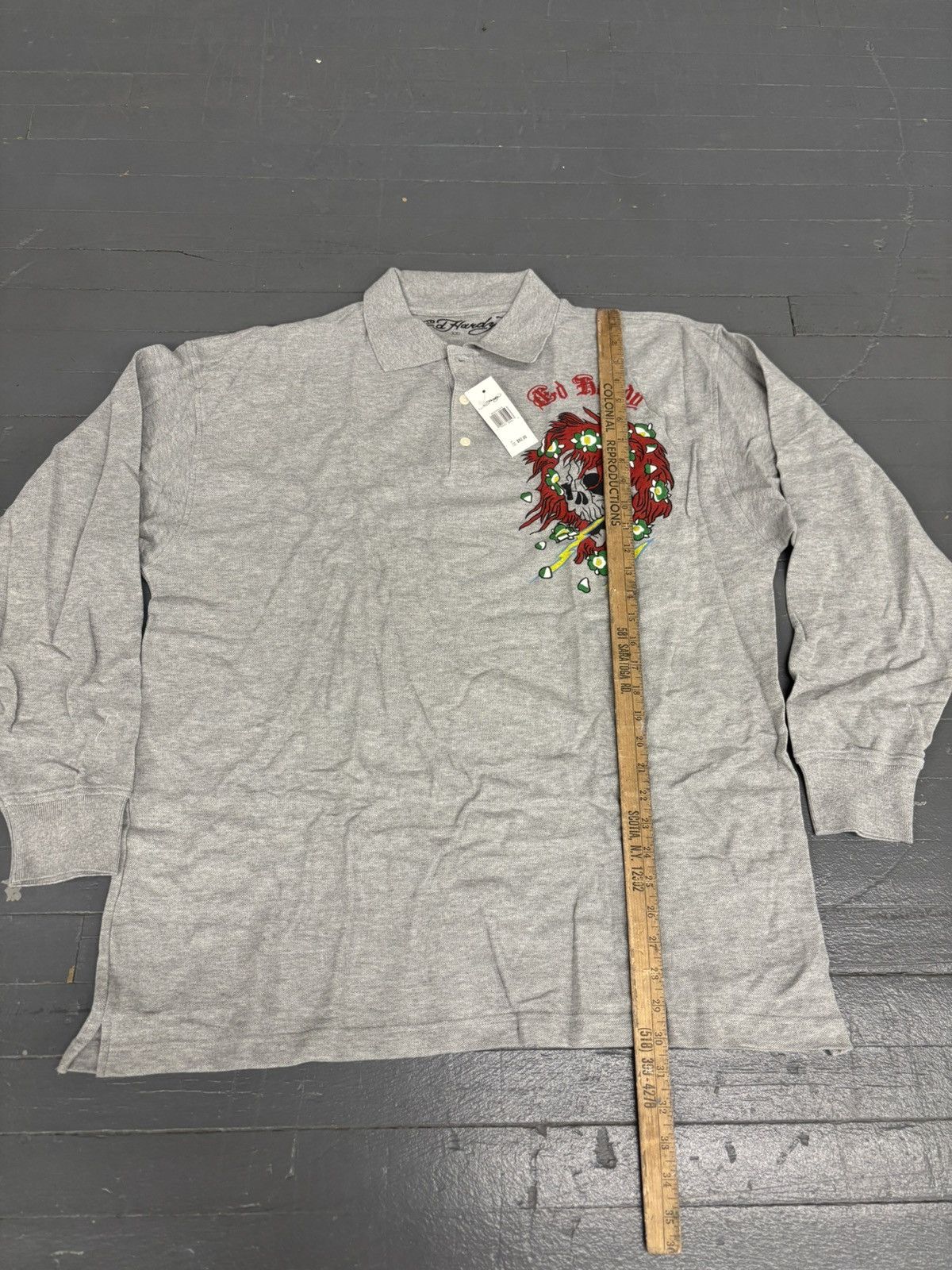 Affliction × Christian Audigier × Ed Hardy Y2K Ed Hardy Polo Longsleeve shirt Size US XXL / EU 58 / 5 - 5 Thumbnail