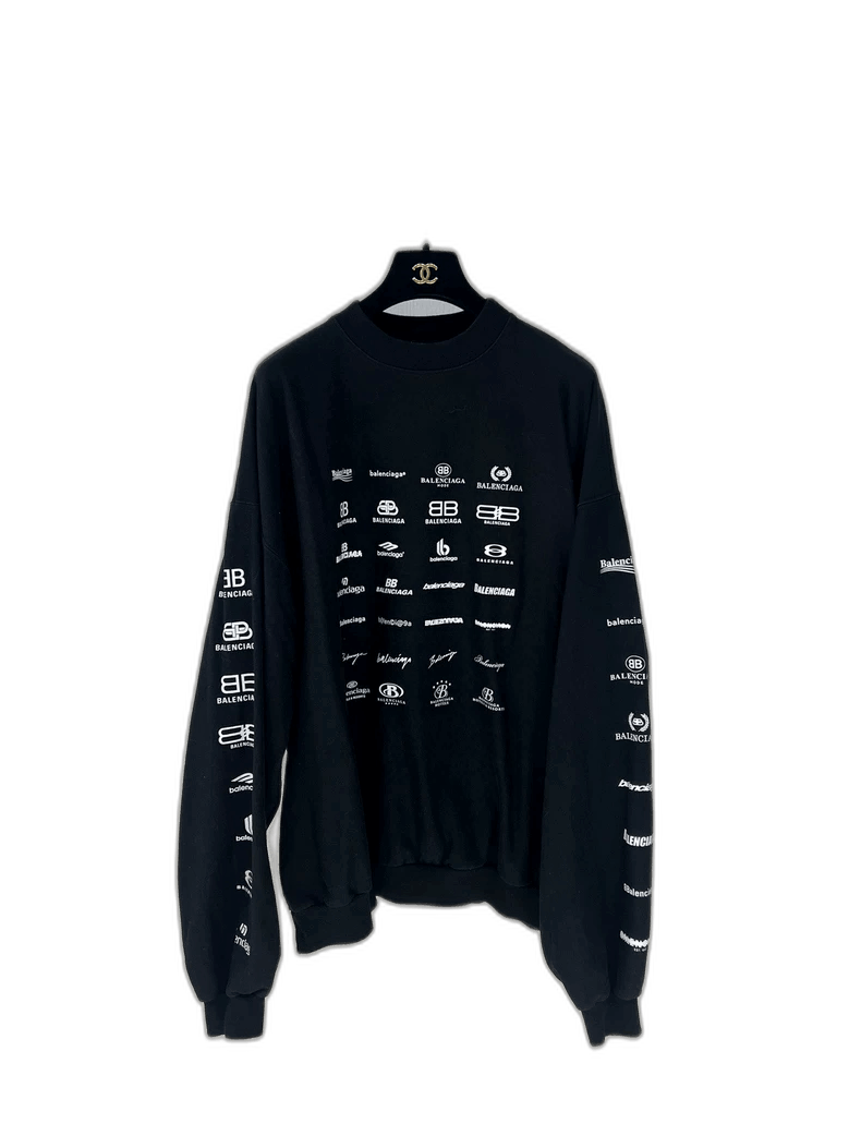 Balenciaga balenciaga black logo sweatshirt size L Size US L / EU 52-54 / 3 - 1 Thumbnail