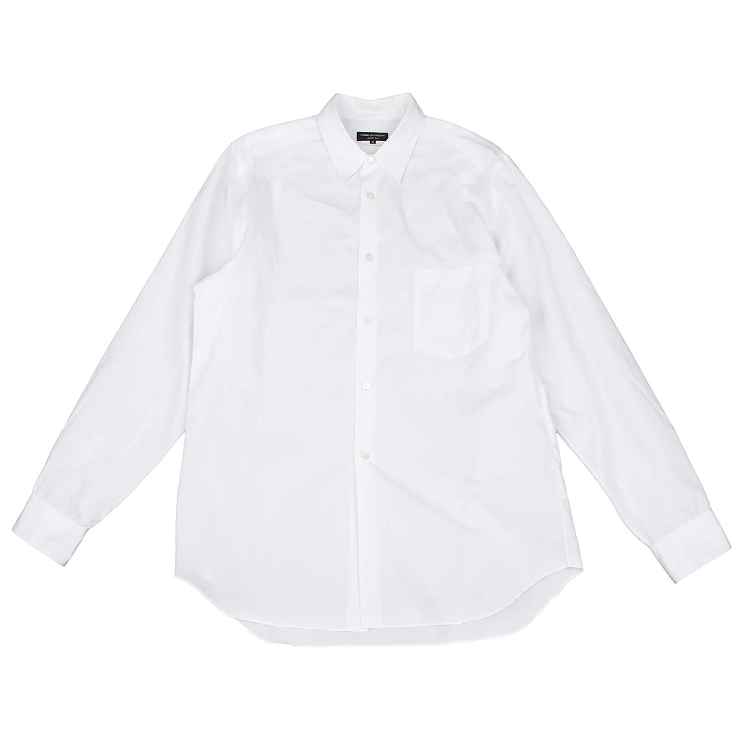 Comme des Garcons Homme Plus Basic Cotton Shirt in White, Size M Size US M / EU 48-50 / 2 - 1 Thumbnail