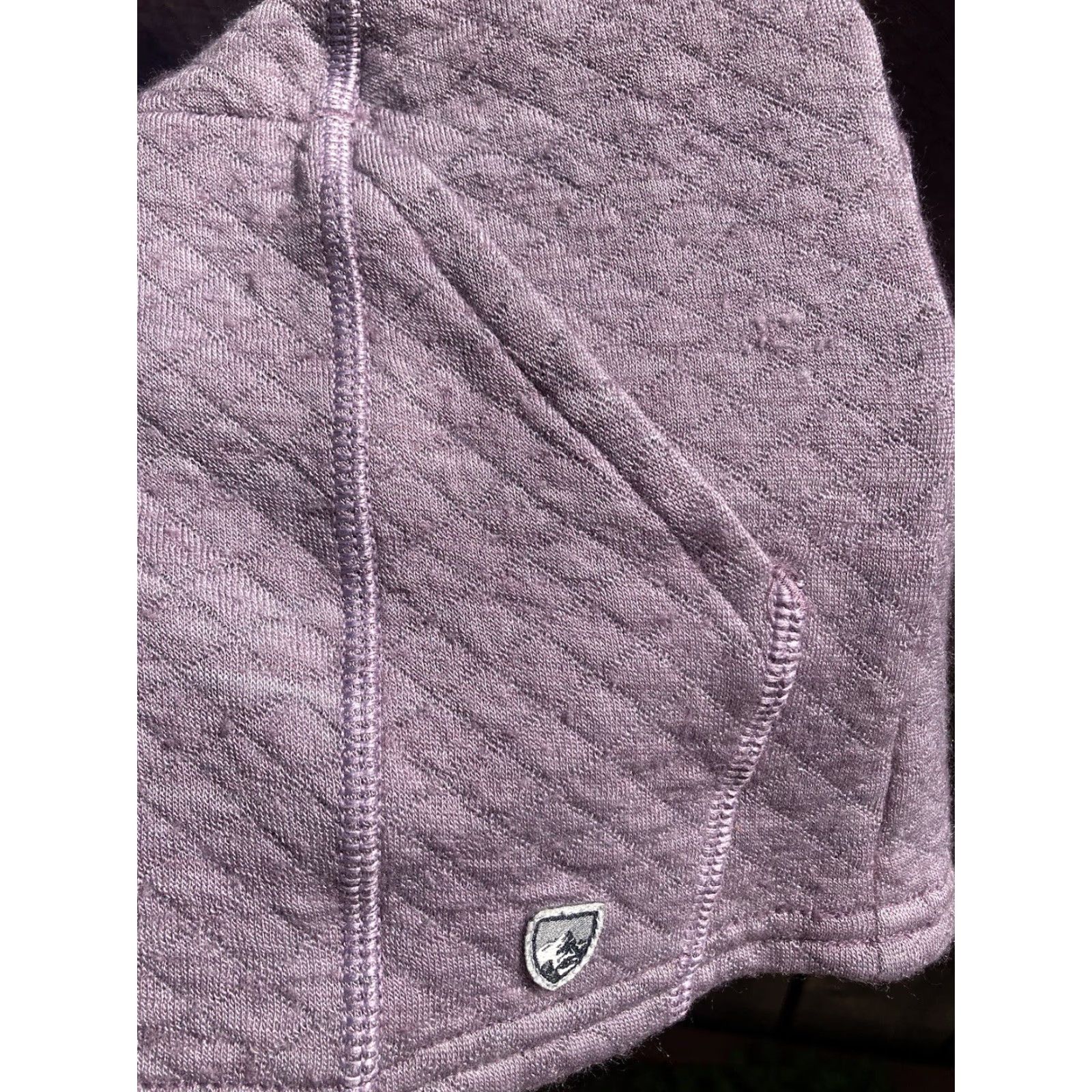Vintage Kuhl Women's Sweater Purple Solid Pullover XS Cotton Pocket Stretch Turtle Camp Shirt Size XS / US 0-2 / IT 36-38 - 5 Thumbnail
