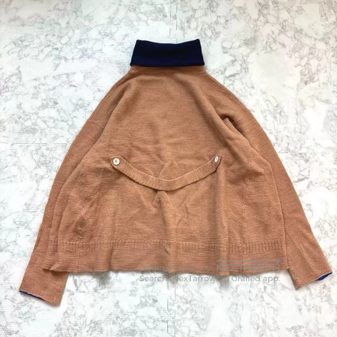 45rpm Brown Wool Cashmere Turtleneck Sweater. Size XS / US 0-2 / IT 36-38 - 2 Thumbnail