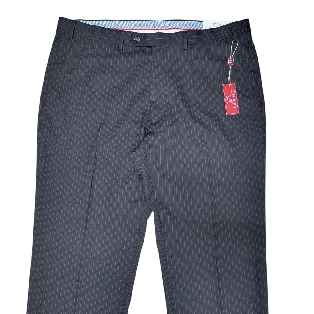 Chaps CHAPS Men's Slim Fit Black Pinstripe Pants 40/32 NWT $100 Size US 40 / EU 56 - 5 Thumbnail