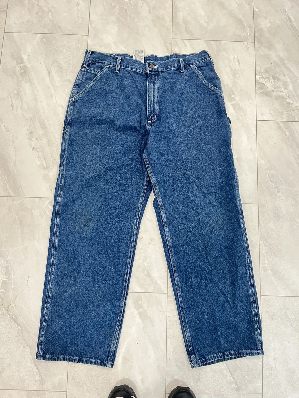 Carhartt × Vintage Crazy vintage baggy Carhartt carpenter jeans Size US 38 / EU 54 - 2 Thumbnail