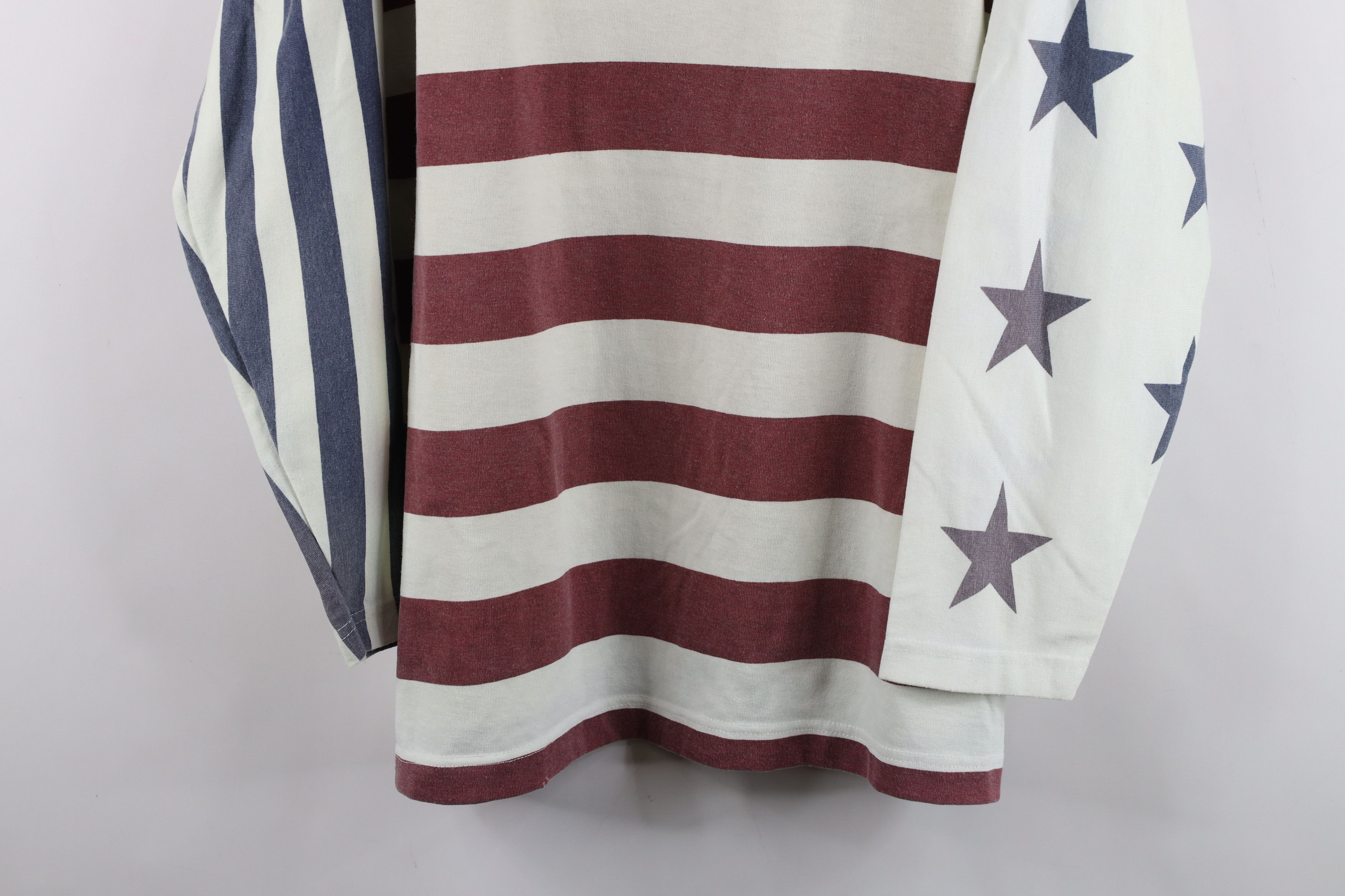 Vintage Vintage 90s Streetwear Flag Baggy Fit Long Sleeve T-Shirt Size US M / EU 48-50 / 2 - 3 Thumbnail