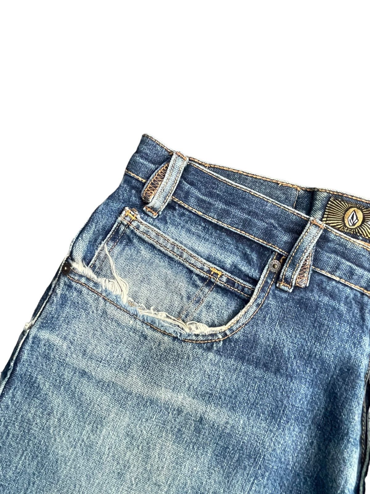 Volcom Volcom Stone Baggy Distresed Denim Size US 35 - 7 Thumbnail