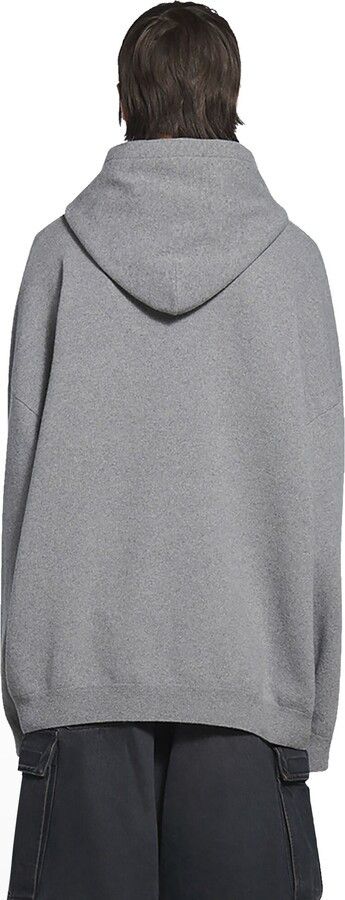 Balenciaga o1mt1gz0924 Sporty B Cosy Hoodie in Grey Size US XL / EU 56 / 4 - 4 Thumbnail