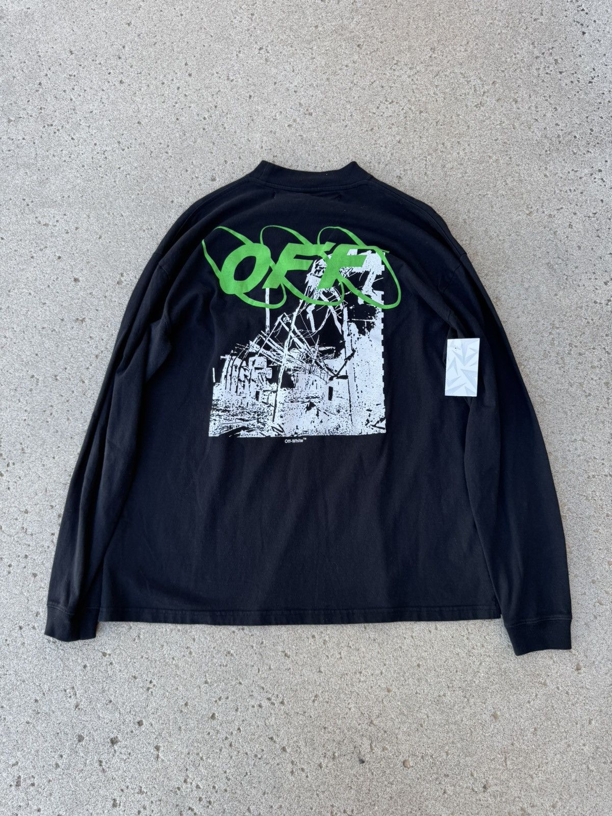 Tシャツ・カットソー OFF-WHITE Oversized Ruined Factory T-Shirt Black FW 19 2019 OFF-WHITE Oversized Ruined Factory T-Shirt Black FW 19 2019