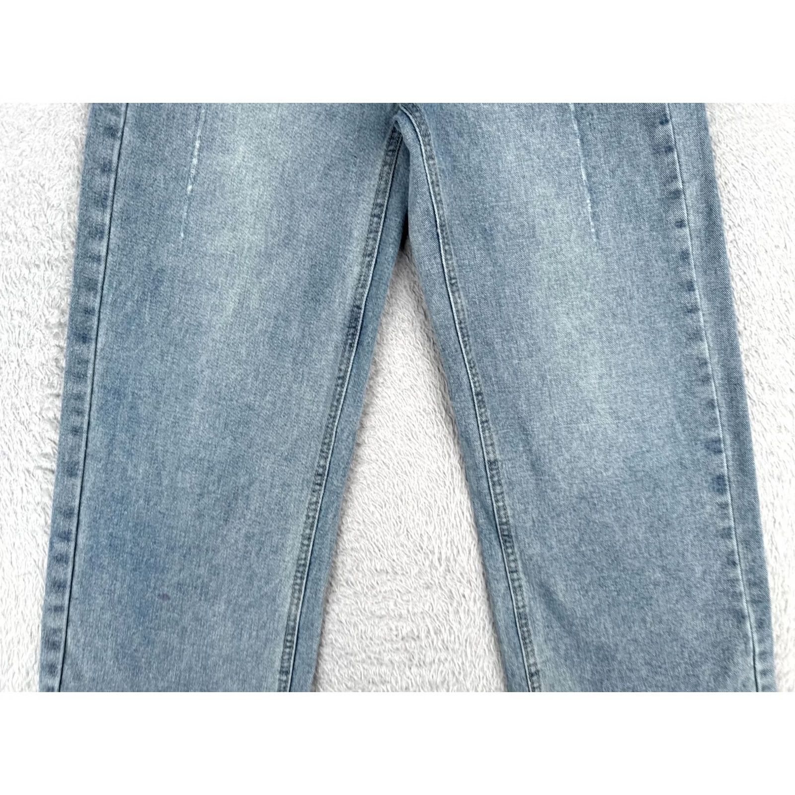 Vintage DAZY Jeans Women 23 Blue High Rise Wide-Leg Cotton Blend Medium Wash 23x26 Jeans Size 40" / US 18 - 3 Thumbnail