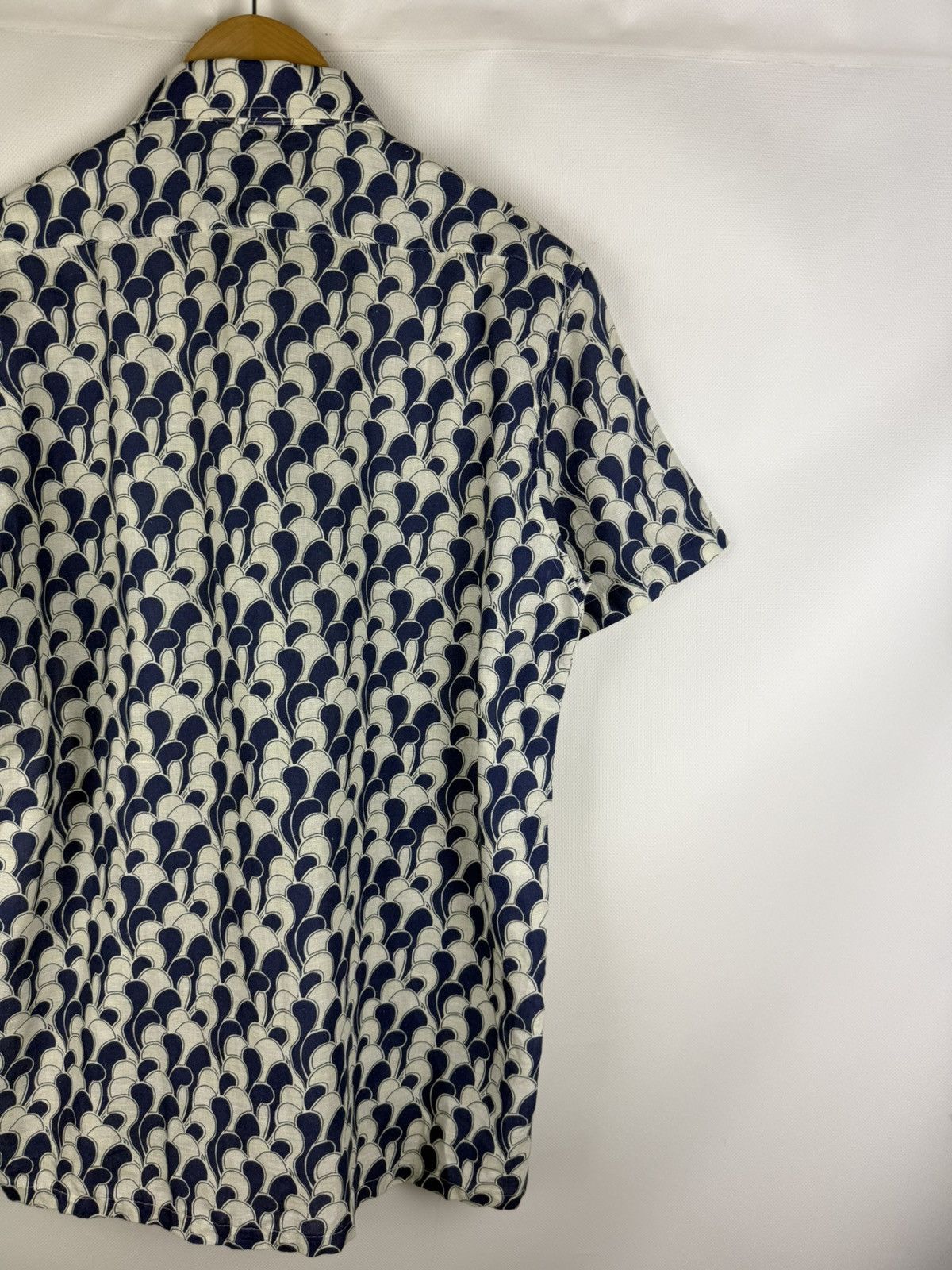 Far Afield Afield Men’s Short Sleeve Linen Patterned Button Up Shirt Size US M / EU 48-50 / 2 - 16 Thumbnail