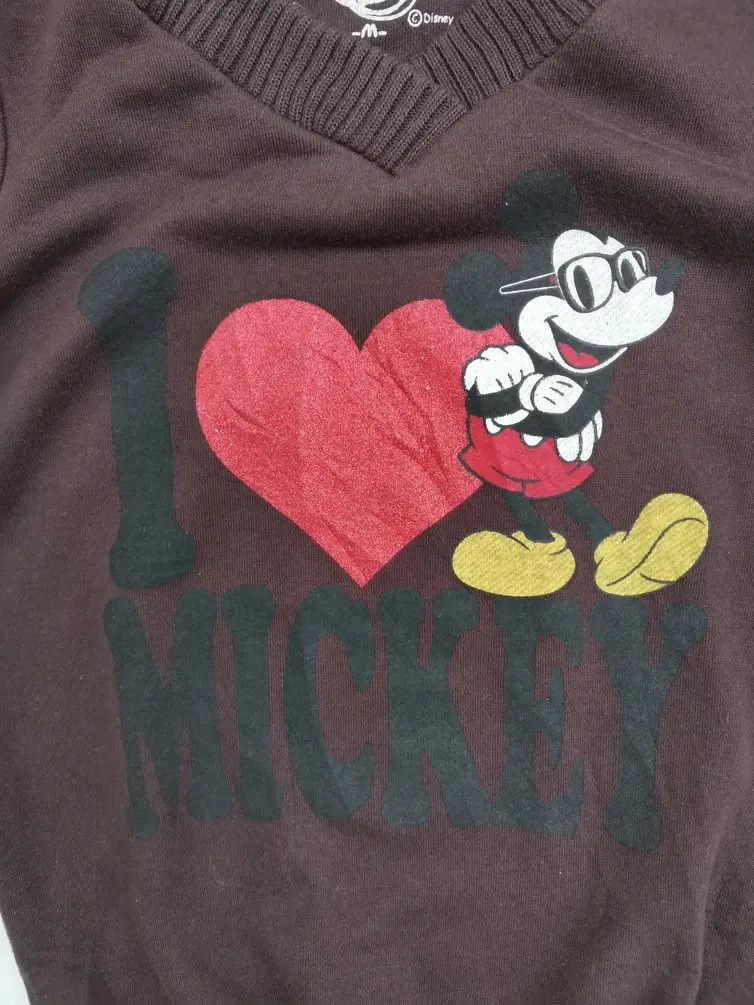 Disney × Mickey Mouse Disney I love Mickey Big Logo Sweatshirt Size US M / EU 48-50 / 2 - 5 Thumbnail