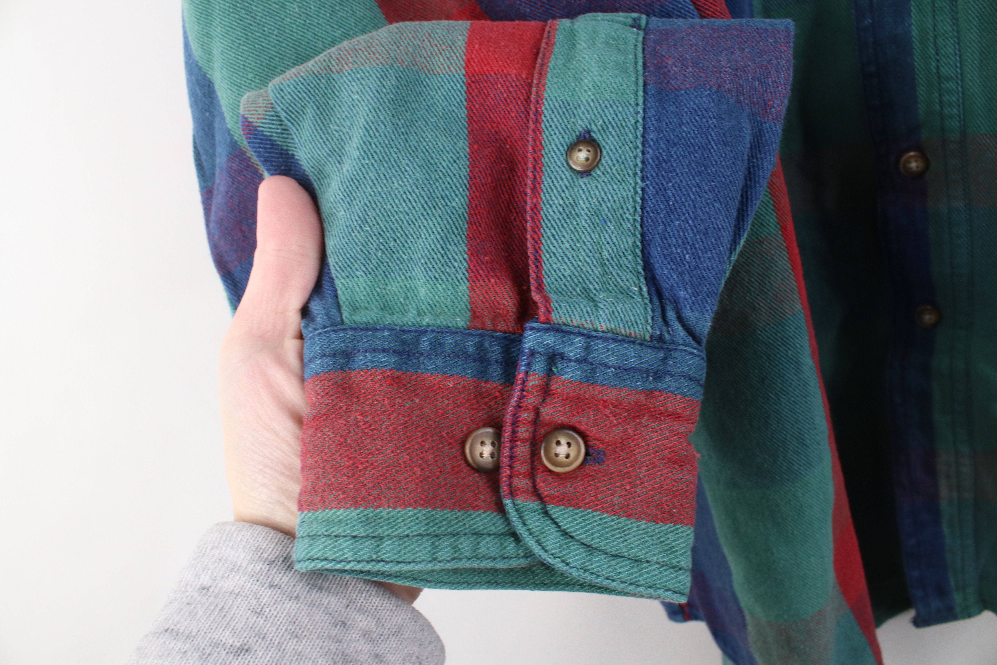 Vintage Vintage 90s Streetwear Flannel Collared Button Down Shirt Size US L / EU 52-54 / 3 - 8 Thumbnail