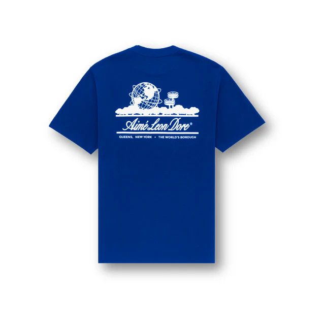 Aime Leon Dore o1mle0725 Unisphere Short-Sleeve Tee T-Shirt Bluing in Blue Size US XS / EU 42 / 0 - 2 Thumbnail