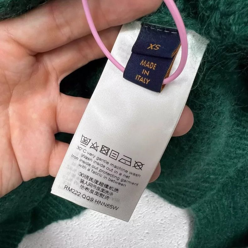 Louis Vuitton LOUIS VUITTON Mohair green monogrammed sweater 2504-Nextarr Size US XS / EU 42 / 0 - 5 Thumbnail