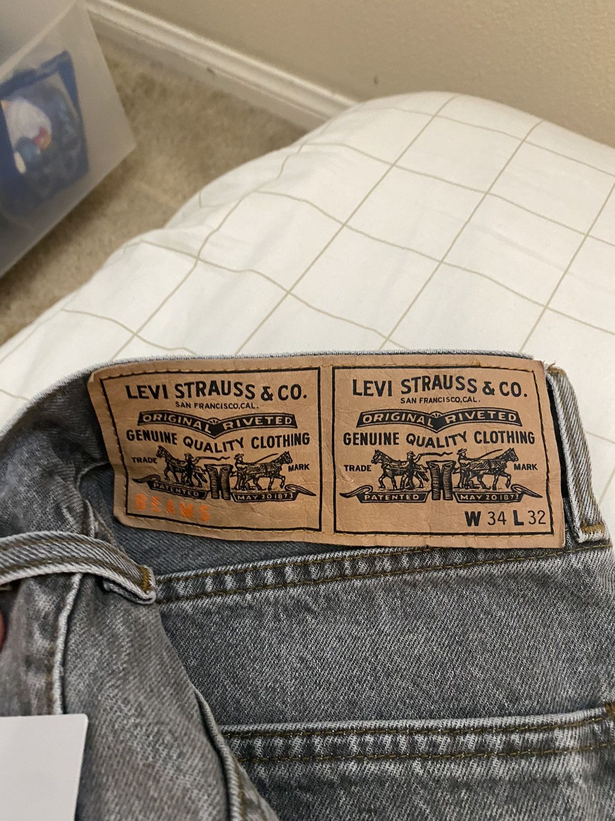 Beams Japan × Levi's levis x beams america loose fit black wash 34 hemmed Size US 34 / EU 50 - 3 Thumbnail