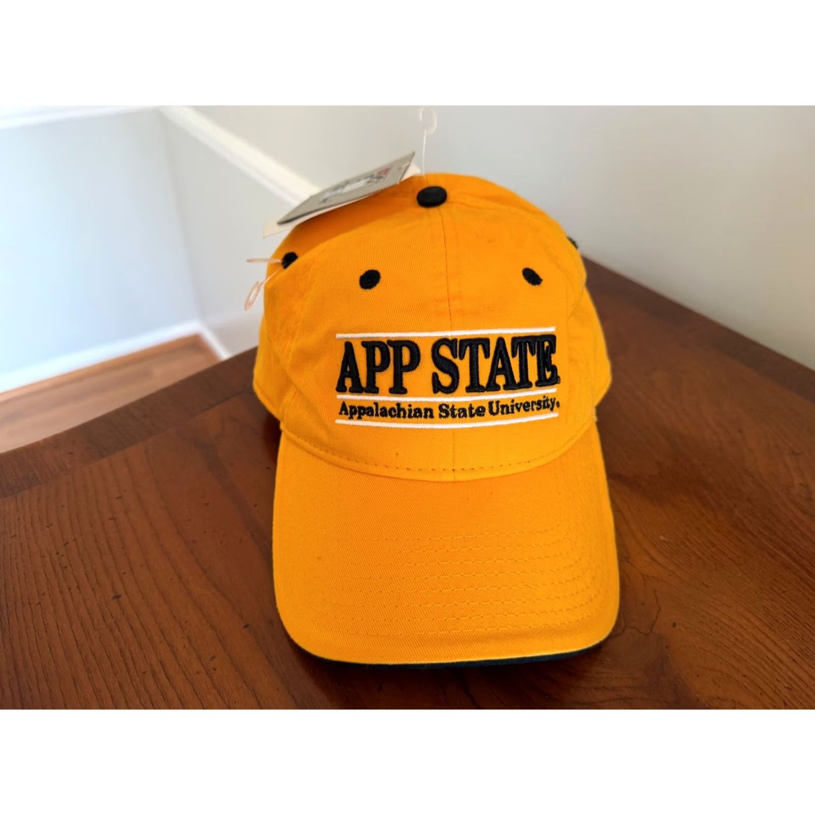 Vintage Appalachian State Mountaineers Lowes Werner Sponsorship Black Baseball Cap Hat Size ONE SIZE - 2 Thumbnail