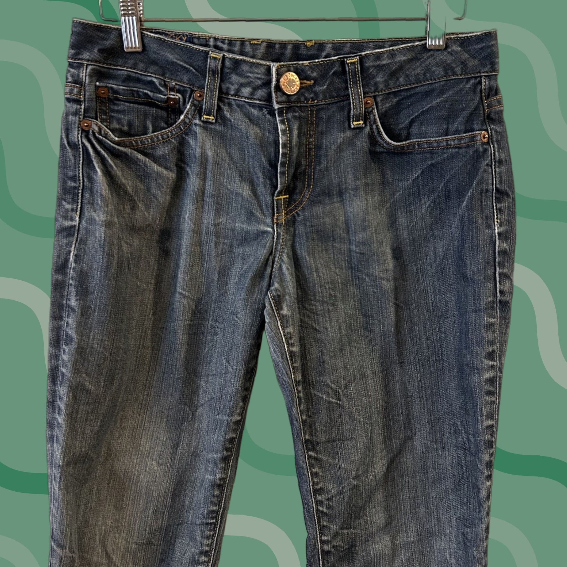 Lucky Brand Lucky Brand Gene Montesano Classic Rider Jeans Blue 8 Regular 31x28 Women Bootcut 5-Pocket USA Bohemian Denim Size 30" / US 8 / IT 44 - 1 Thumbnail