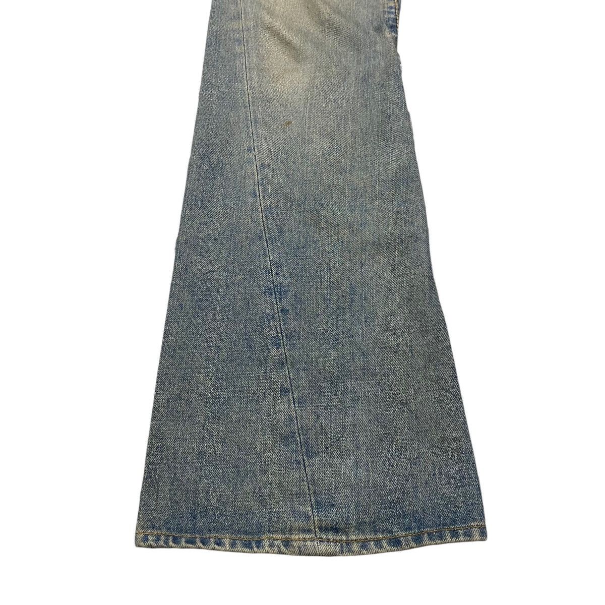 Japanese Brand Union Made Purple&Yellow Mudwash Denim Flare Jeans Size US 30 / EU 46 - 9 Thumbnail