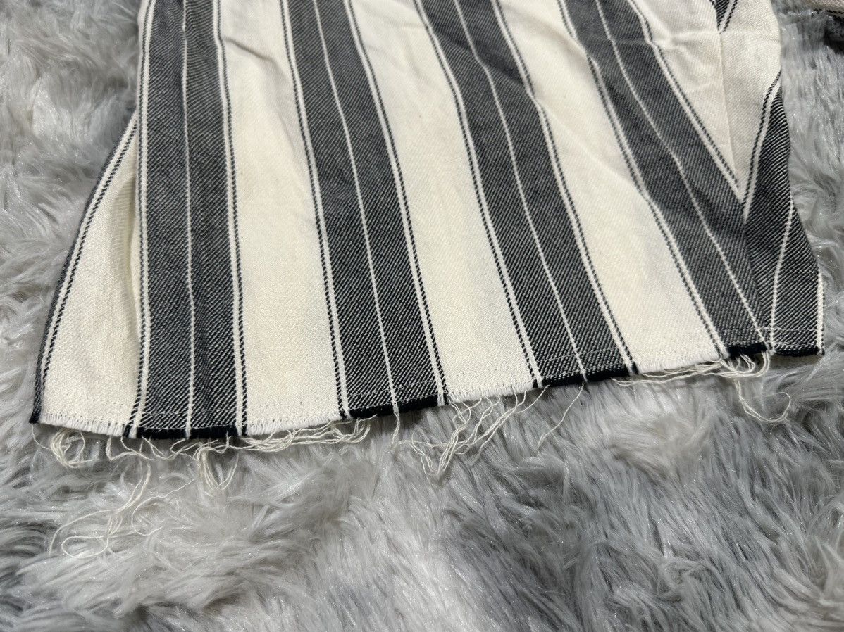 Vivienne Westwood 🔥Vivienne Westwood Man Raw Hem Striped Wide Cropped Pants Size US 32 / EU 48 - 4 Thumbnail