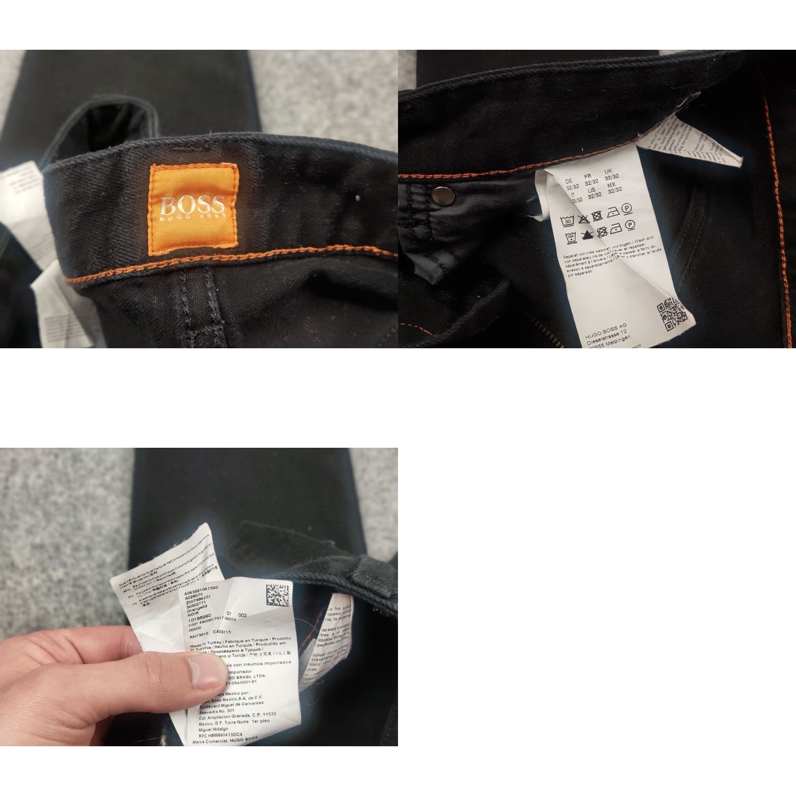 Hugo Boss HUGO BOSS Jeans 63 Noir Black Slim Tapered Denim 32 Men 5-Pocket Denim Slim Inseam 29 100% Cotton Black 90s City USA Vintage: No Size US 32 / EU 48 - 8 Thumbnail
