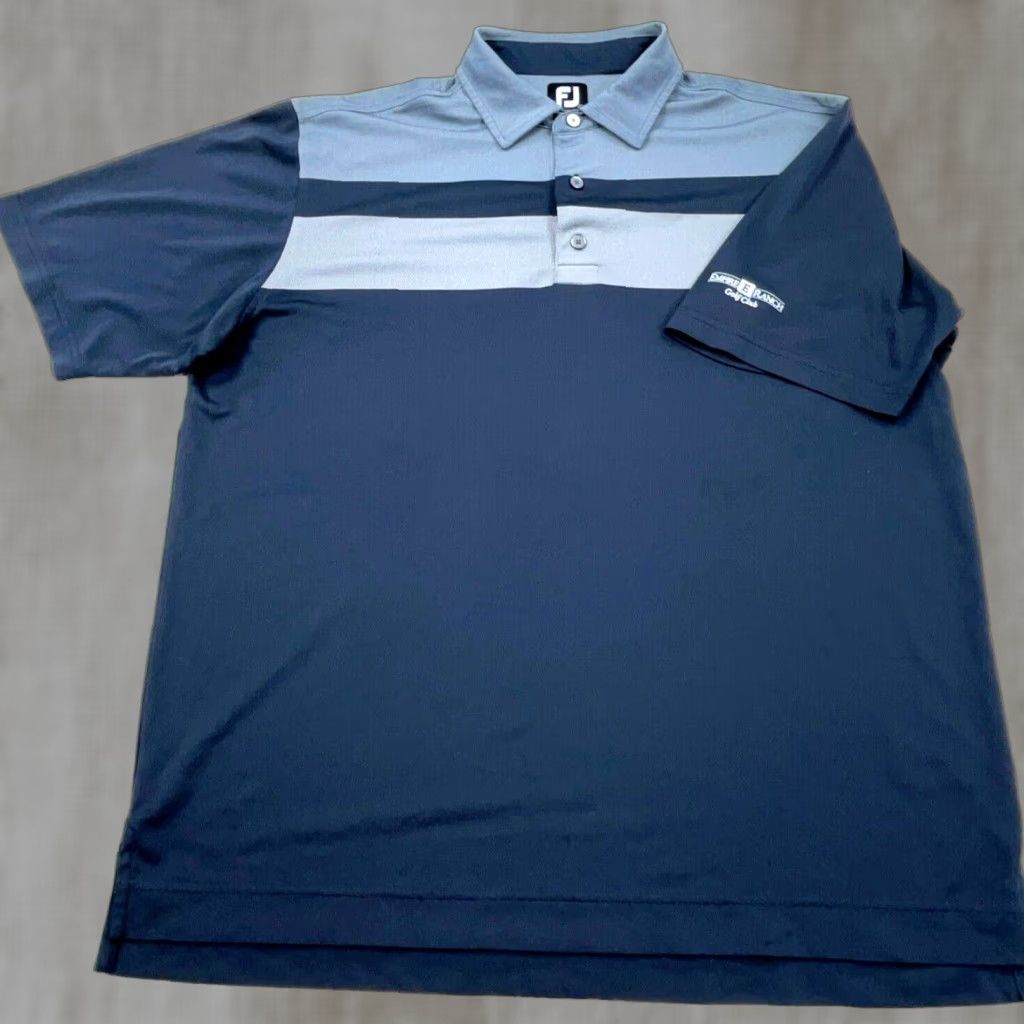 Footjoy FootJoy Polo Shirt Men L Blue Colorblock Golf White Logo Size US L / EU 52-54 / 3 - 1 Thumbnail
