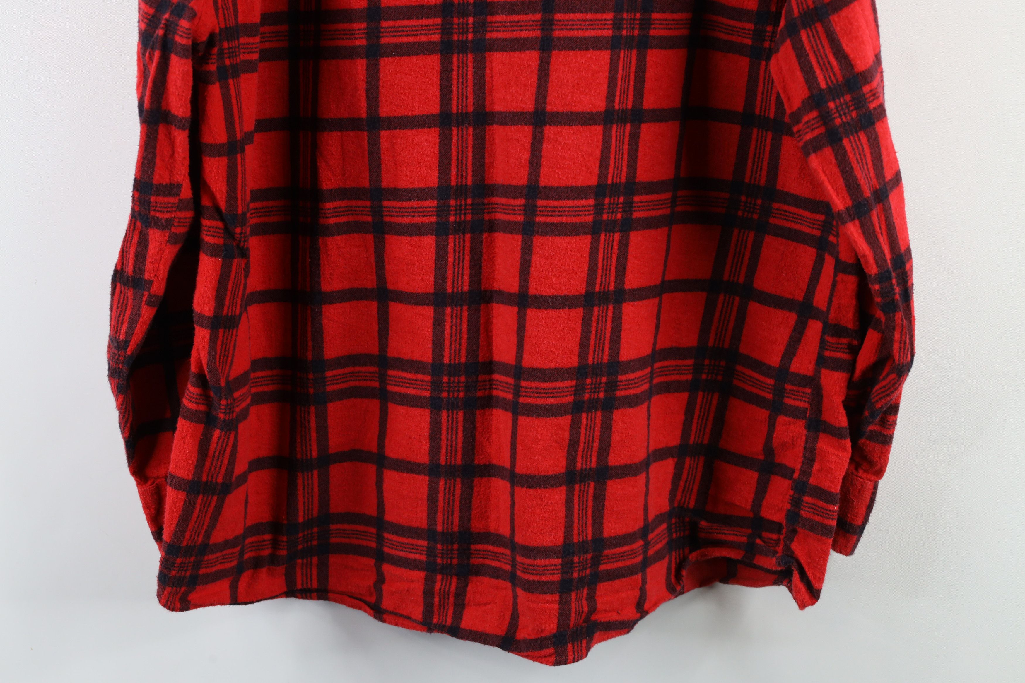 Vintage Vintage 90s Streetwear Collared Button Shirt Red Plaid Size US XL / EU 56 / 4 - 9 Thumbnail