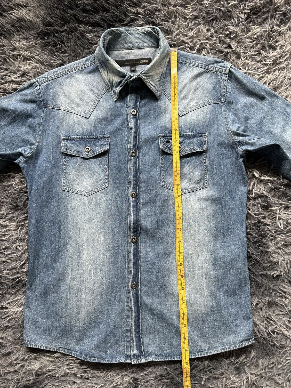 Schlussel 00's Schlussel j-rock stonewash denim shirt Size US M / EU 48-50 / 2 - 10 Thumbnail