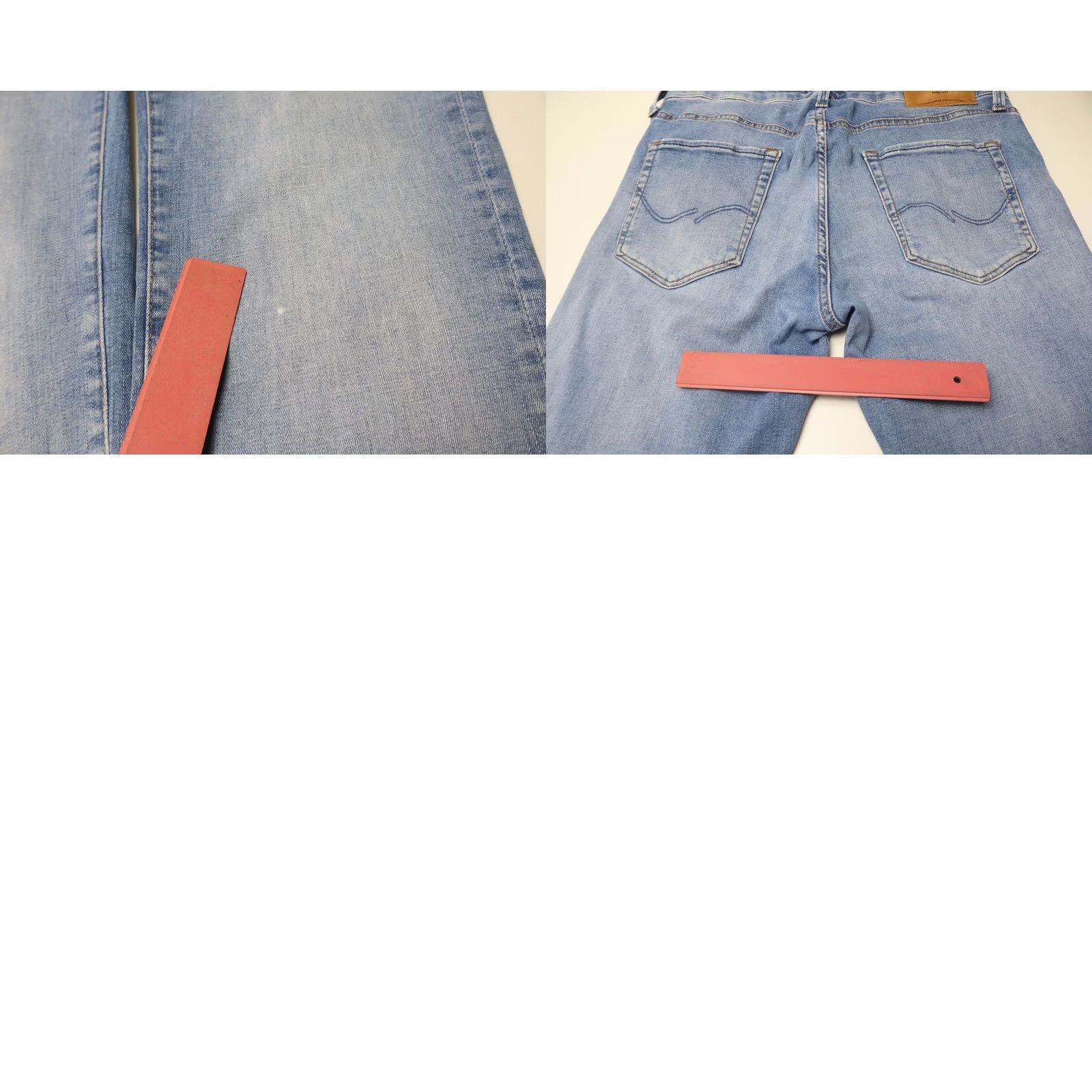 Jack & Jones JACK & JONES Slim / Glen Jeans Men's W31/L34 Faded Whiskers Button Fly Stretch Jeans Size US 31 - 9 Thumbnail