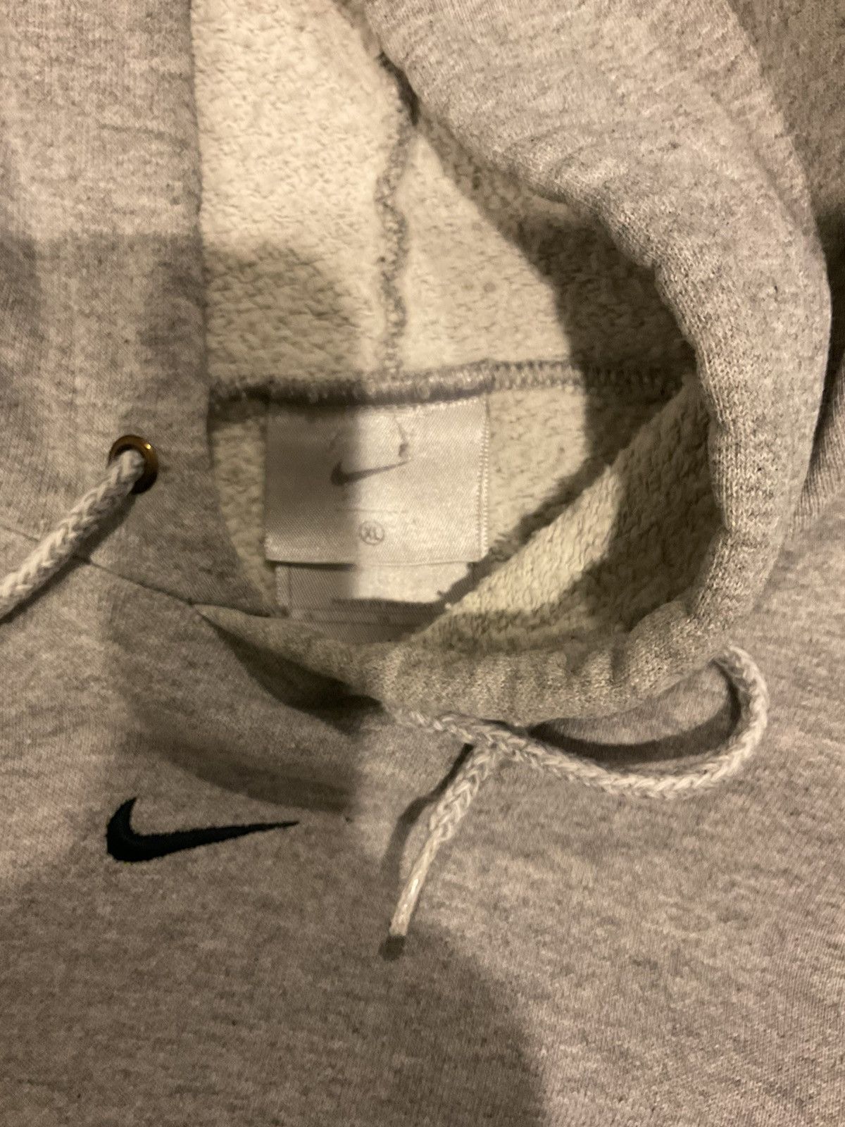 Nike × Vintage Vintage Nike Center Check hoodie Size US XL / EU 56 / 4 - 3 Thumbnail