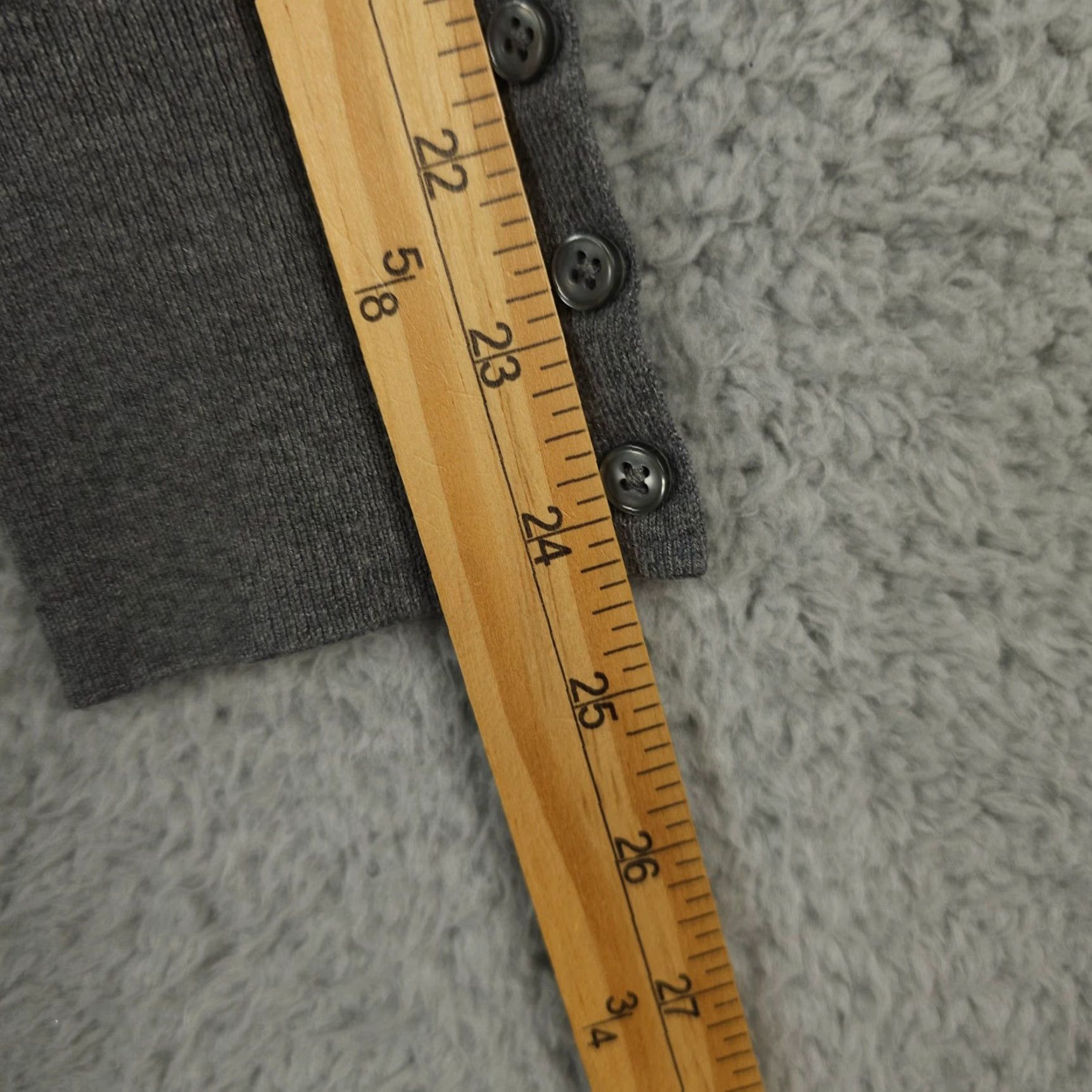 Ann Taylor Ann Taylor Sweater Womens XL Gray Turtleneck Button Cuff Lightweight Pullover Size XL / US 12-14 / IT 48-50 - 7 Thumbnail