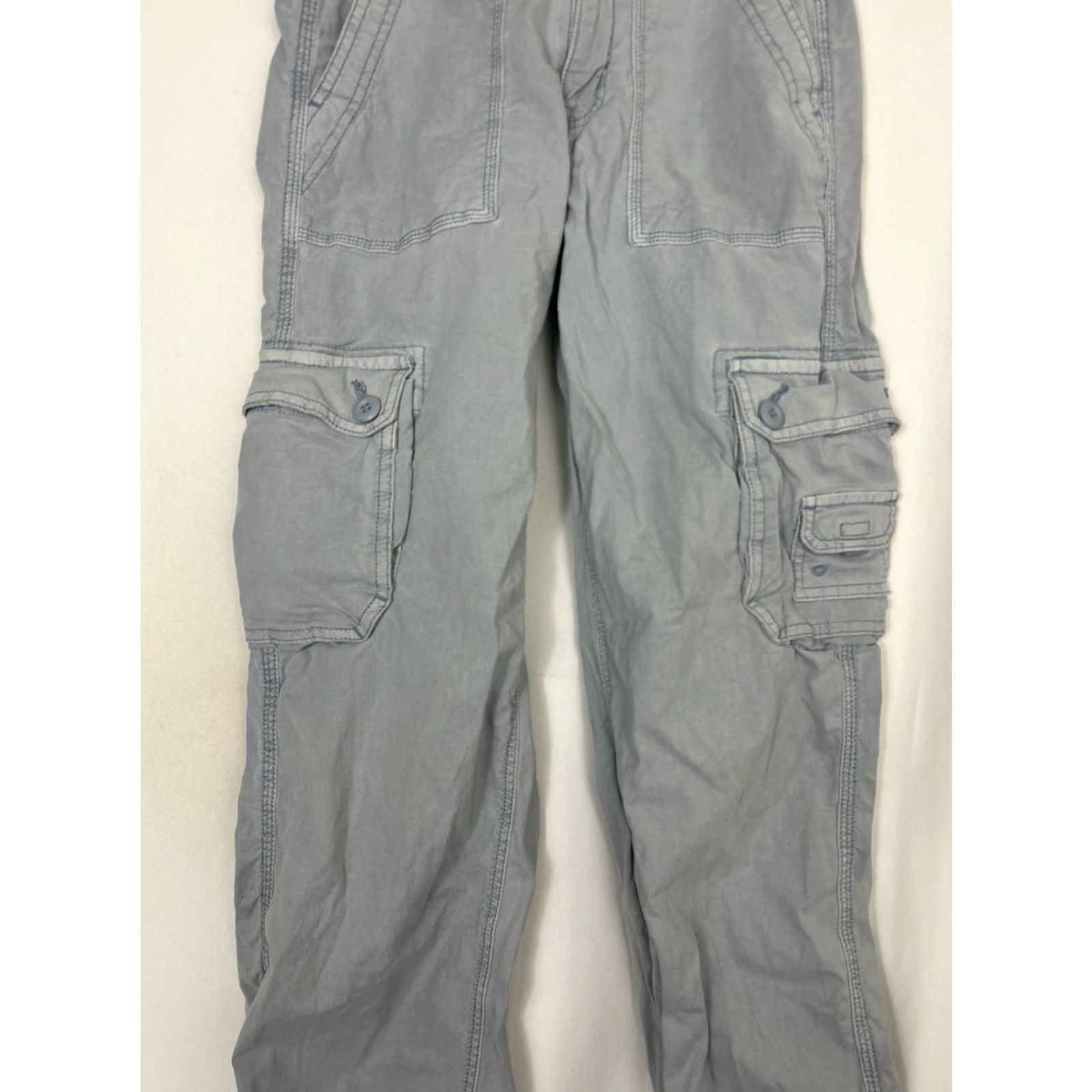 American Eagle Outfitters VINTAGE American Eagle Stretch Pants Blue 00 Women Ankle Cotton Blend 24x29 Size 24" / US 00 / IT 34 - 3 Thumbnail